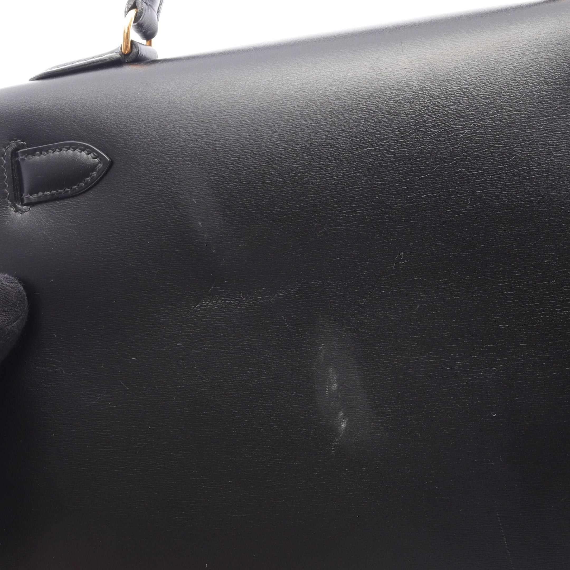 Hermes Hermes Kelly28 Handbag Box Calf Black Gold Hardware Stamp Size ONE SIZE - 7 Thumbnail