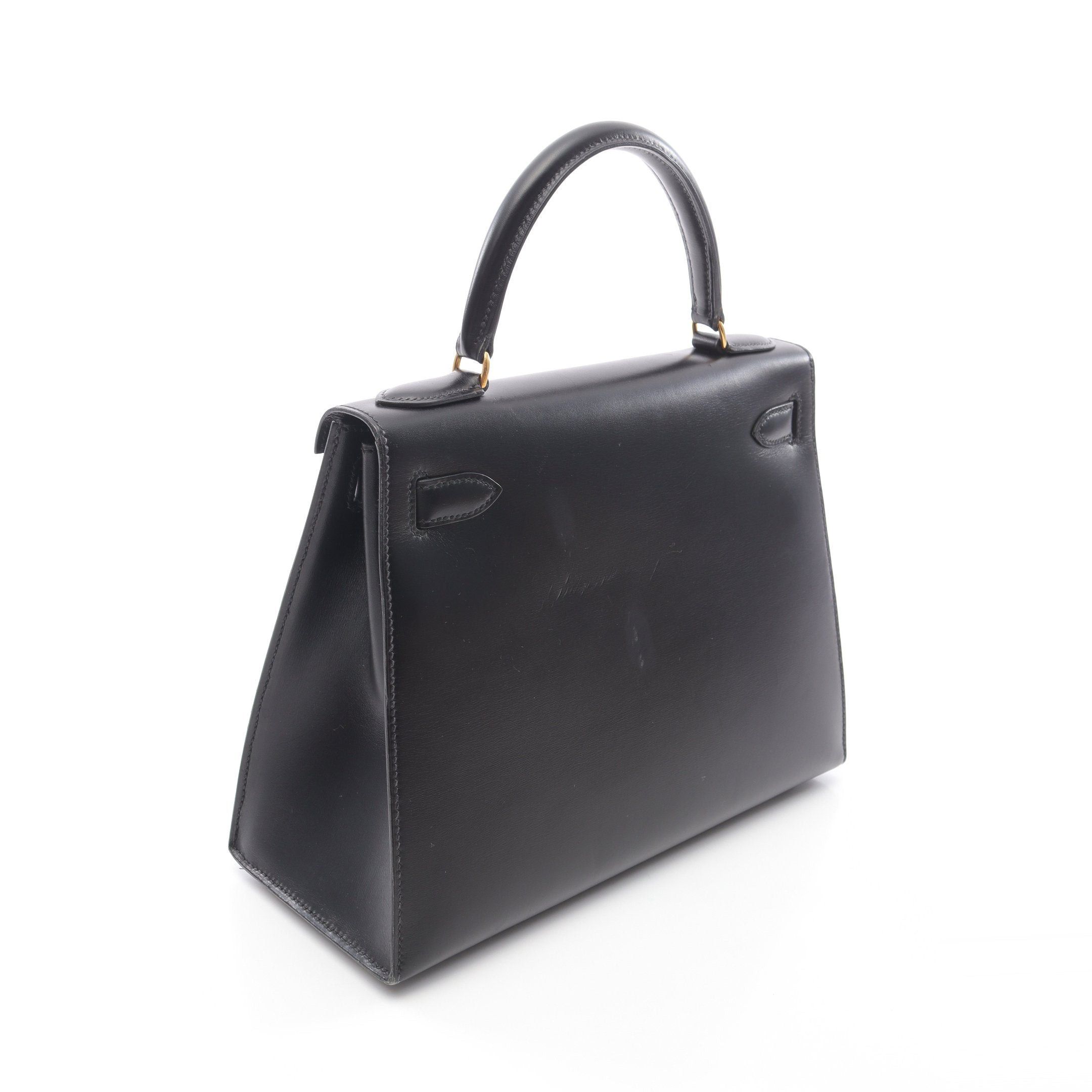 Hermes Hermes Kelly28 Handbag Box Calf Black Gold Hardware Stamp Size ONE SIZE - 2 Thumbnail