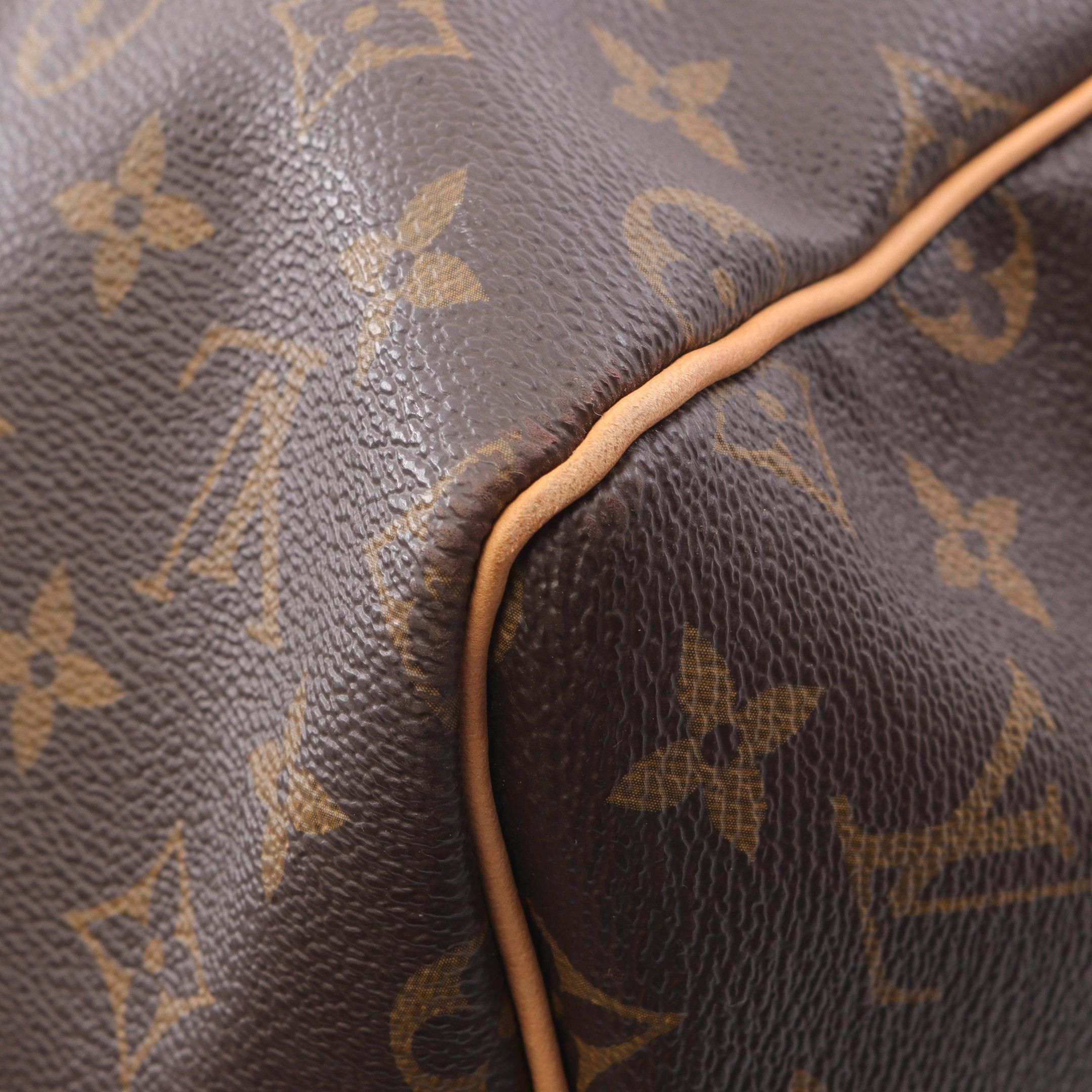 Louis Vuitton Louis Vuitton Keepall 55 Monogram Boston Bag Leather Brown Size ONE SIZE - 9 Thumbnail