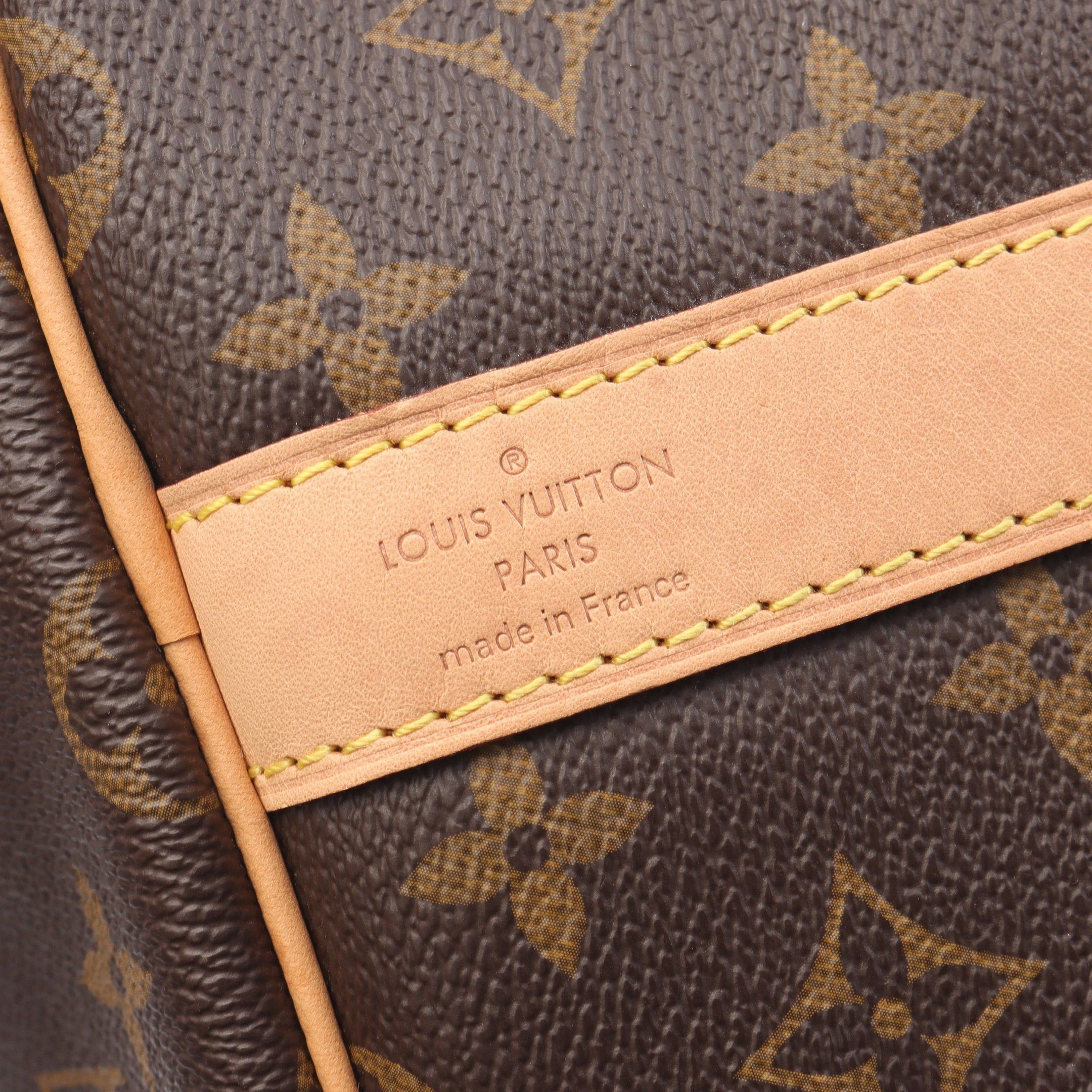 Louis Vuitton Louis Vuitton Keepall 55 Monogram Boston Bag Leather Brown Size ONE SIZE - 4 Thumbnail