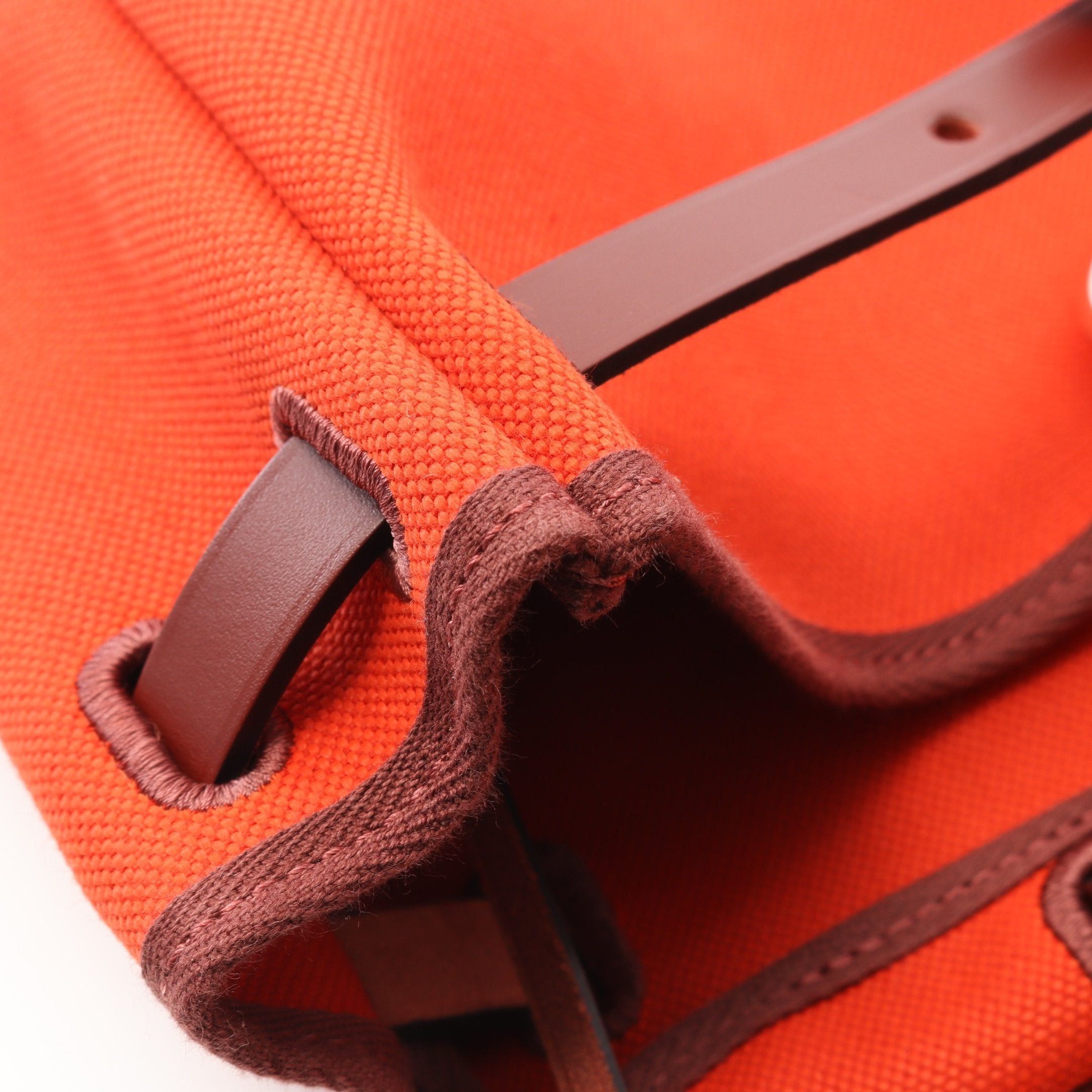 Hermes Hermes Herbag Zip Pm Rouge Piment Ash Handbag Toile Military Vache Hunter Orange Red Bordeaux Silver Hardware U Stamp Size ONE SIZE - 8 Thumbnail