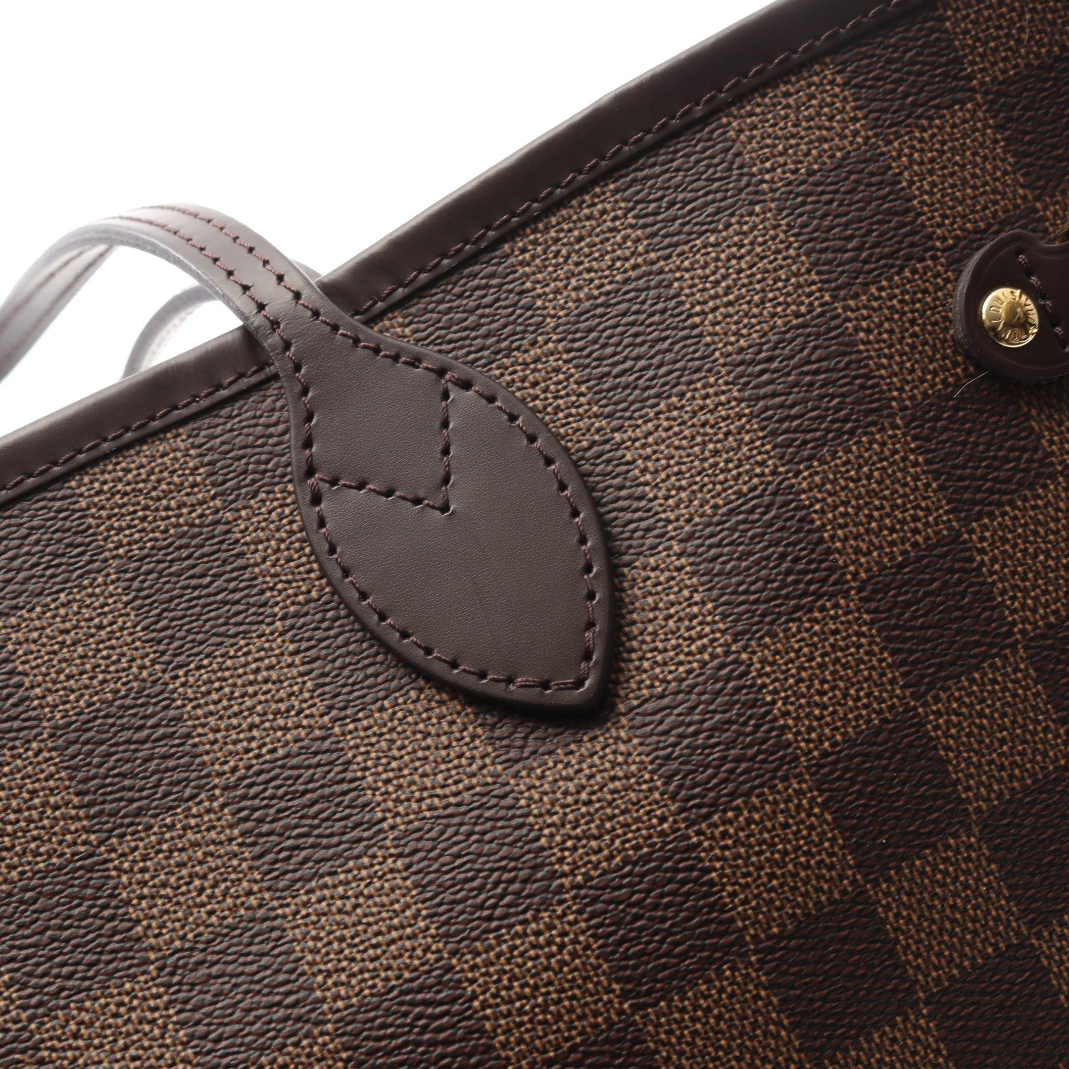 Louis Vuitton Louis Vuitton Neverfull Mm Damier Ebene Rose Ballerine Shoulder Bag Tote Leather Brown Size ONE SIZE - 9 Thumbnail