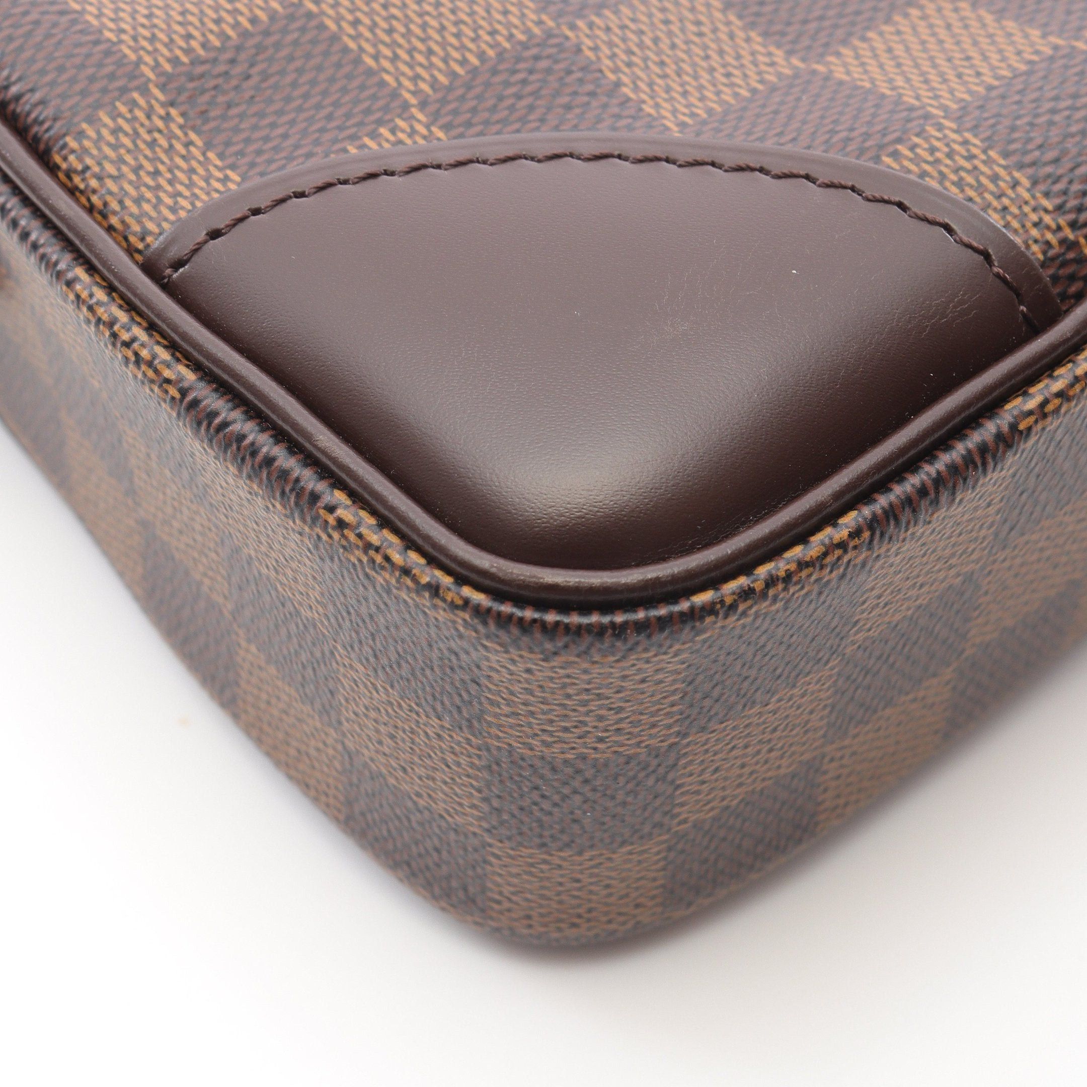 Louis Vuitton Louis Vuitton Porte Document Voyage Damier Ebene Business Bag Briefcase Leather Brown Size ONE SIZE - 7 Thumbnail