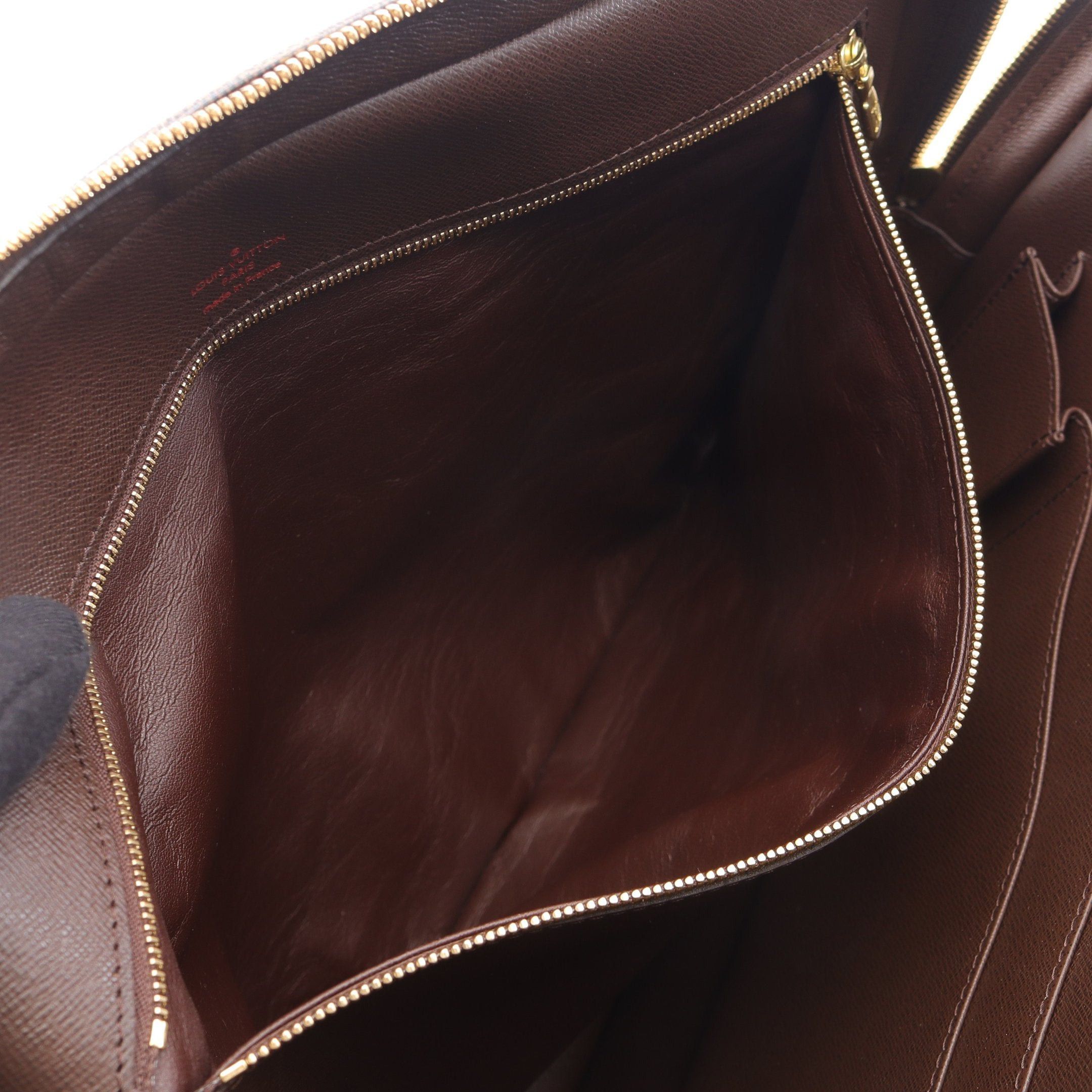 Louis Vuitton Louis Vuitton Porte Document Voyage Damier Ebene Business Bag Briefcase Leather Brown Size ONE SIZE - 9 Thumbnail