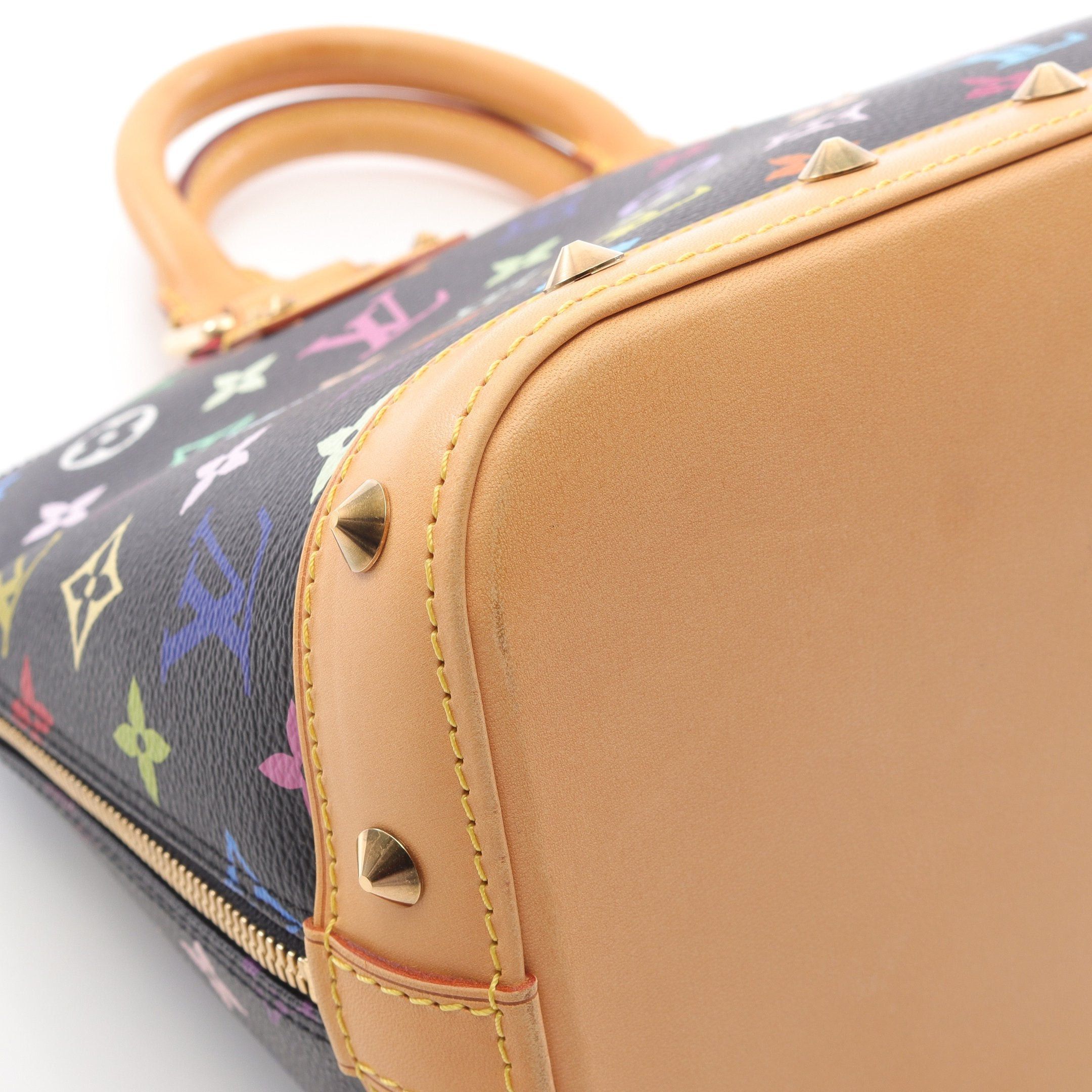 Louis Vuitton Louis Vuitton Alma Pm Monogram Multicolor Handbag Leather Black Size ONE SIZE - 9 Thumbnail