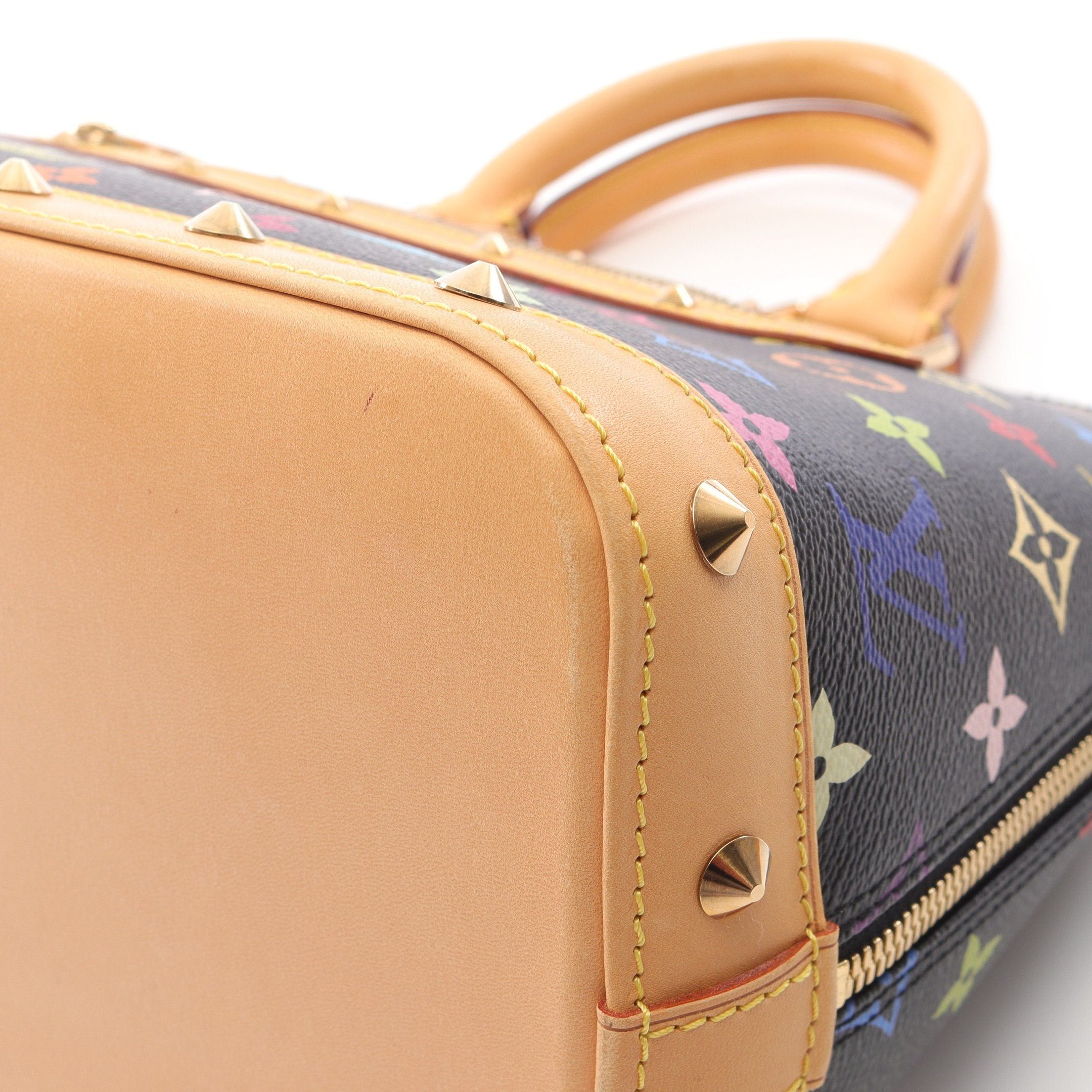 Louis Vuitton Louis Vuitton Alma Pm Monogram Multicolor Handbag Leather Black Size ONE SIZE - 10 Thumbnail