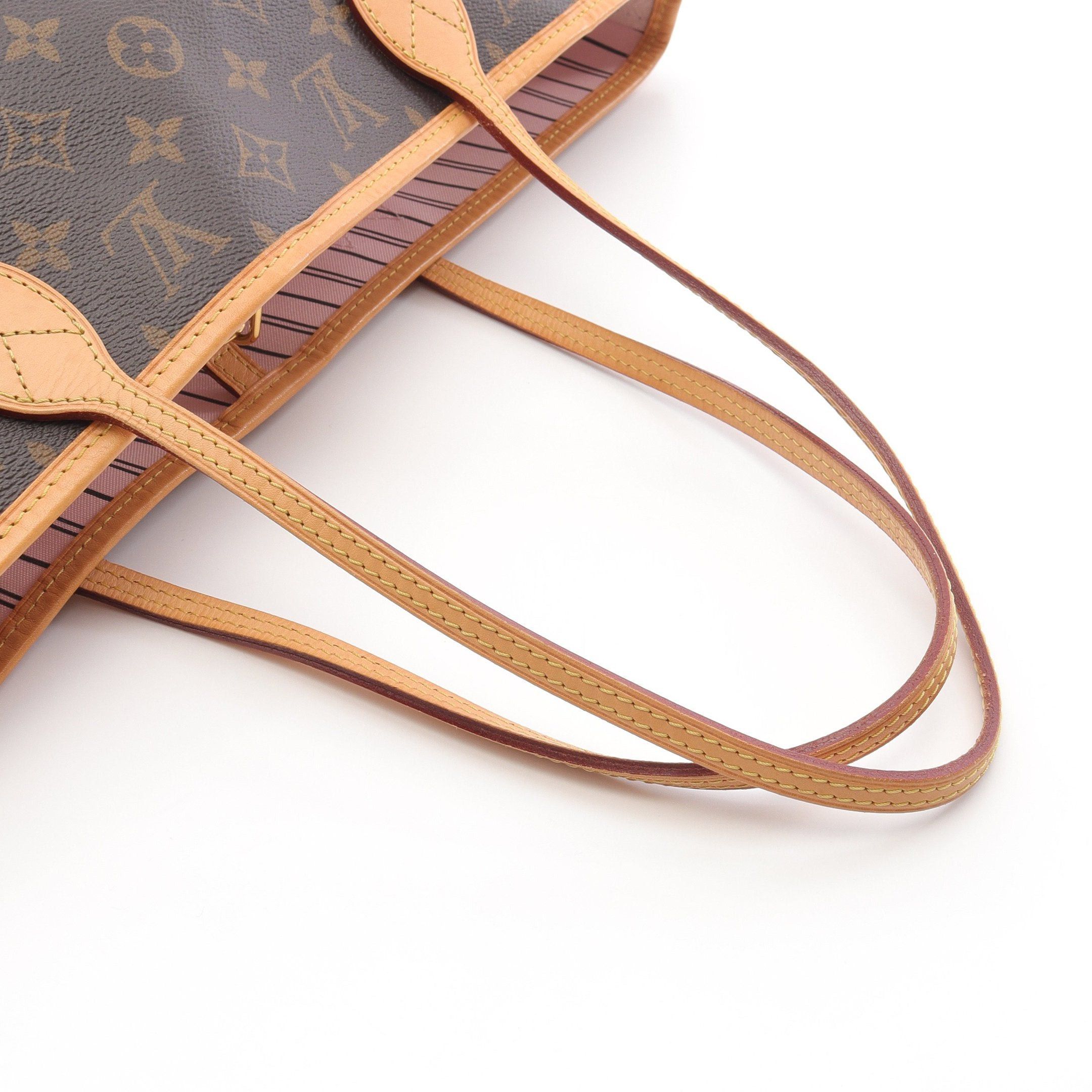 Louis Vuitton Louis Vuitton Neverfull Mm Monogram Shoulder Bag Tote Leather Brown Size ONE SIZE - 9 Thumbnail