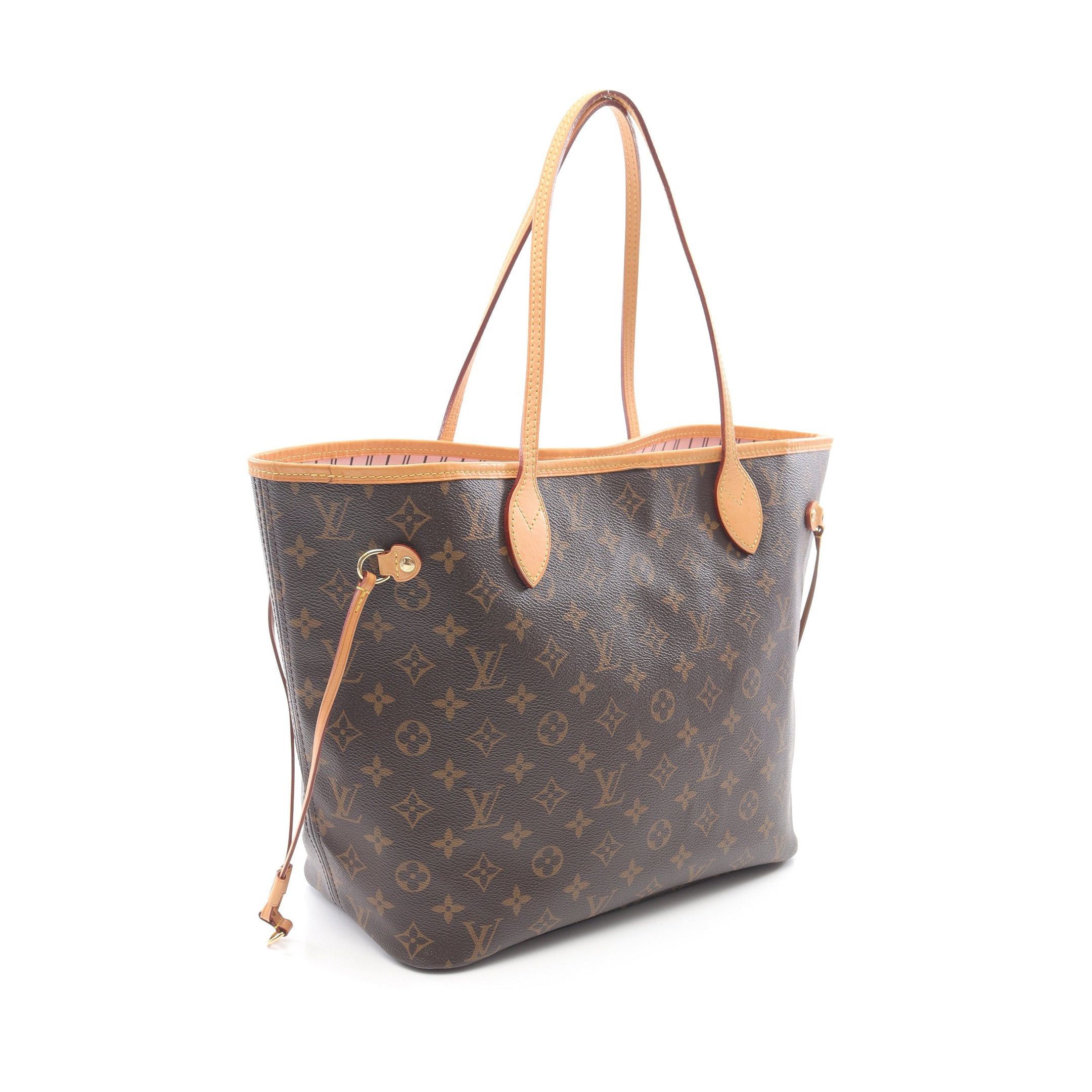 Louis Vuitton Louis Vuitton Neverfull Mm Monogram Shoulder Bag Tote Leather Brown Size ONE SIZE - 2 Thumbnail