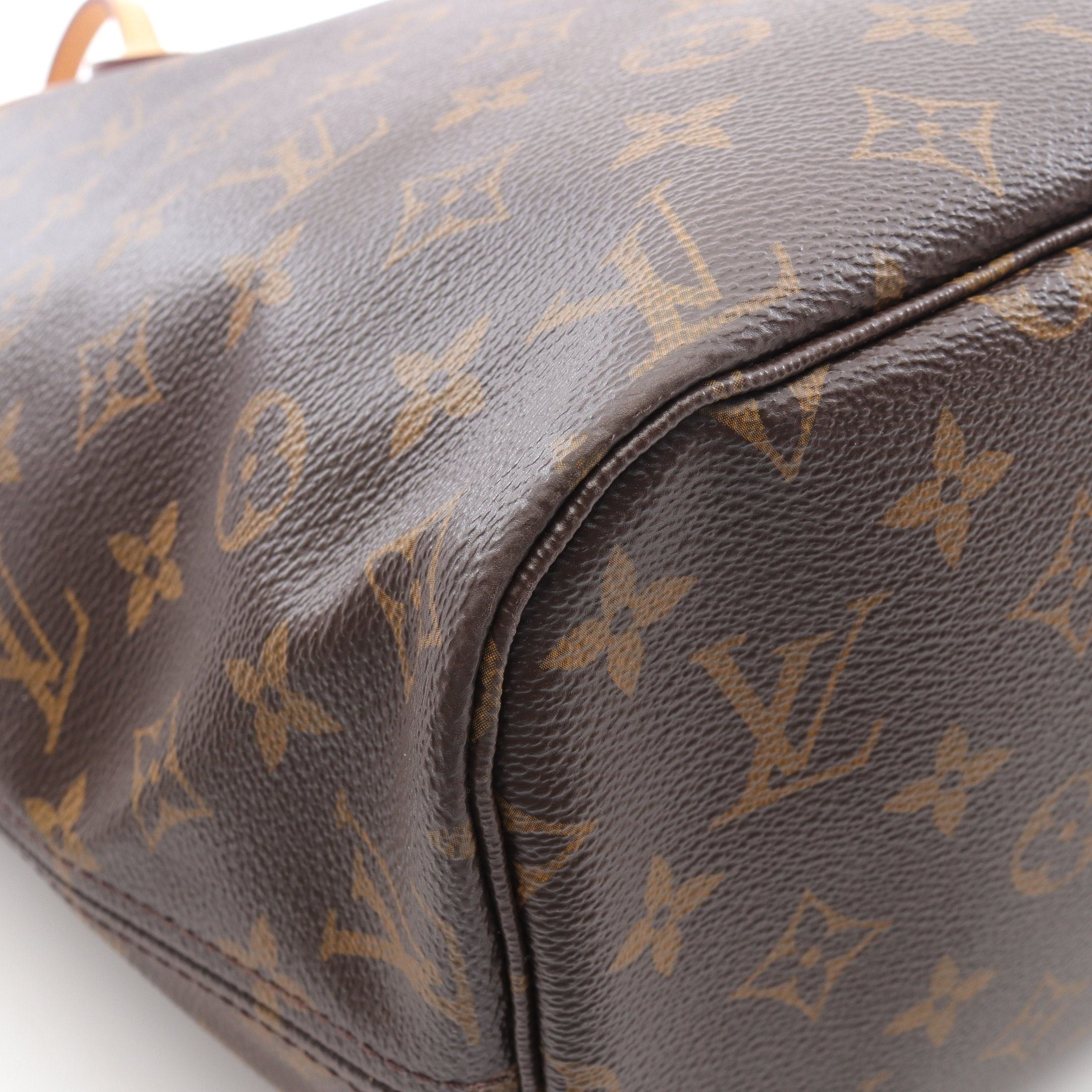 Louis Vuitton Louis Vuitton Neverfull Mm Monogram Shoulder Bag Tote Leather Brown Size ONE SIZE - 5 Thumbnail