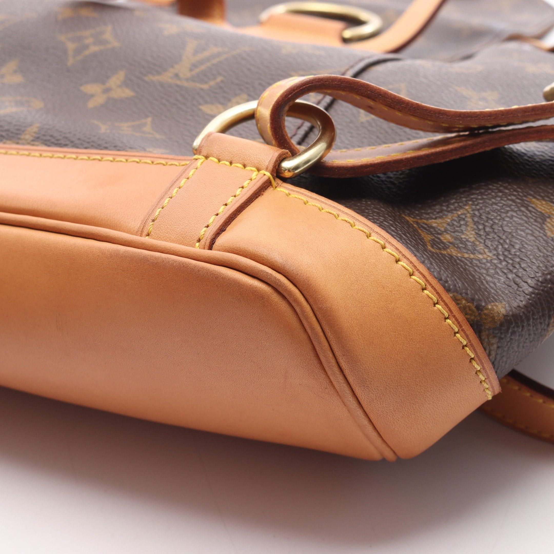 Louis Vuitton Louis Vuitton Montsouris Mm Monogram Backpack Rucksack Leather Brown Size ONE SIZE - 9 Thumbnail