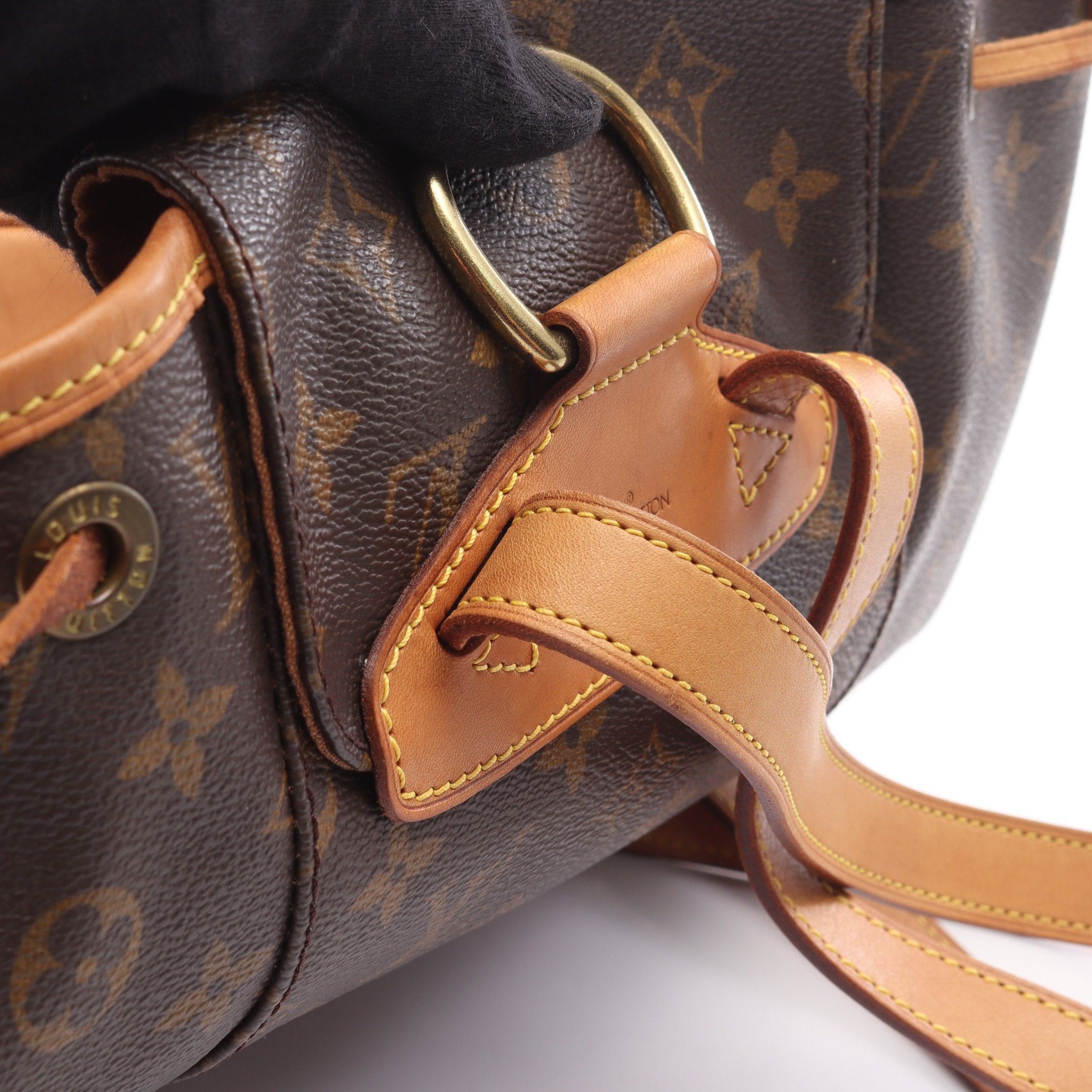 Louis Vuitton Louis Vuitton Montsouris Mm Monogram Backpack Rucksack Leather Brown Size ONE SIZE - 11 Thumbnail