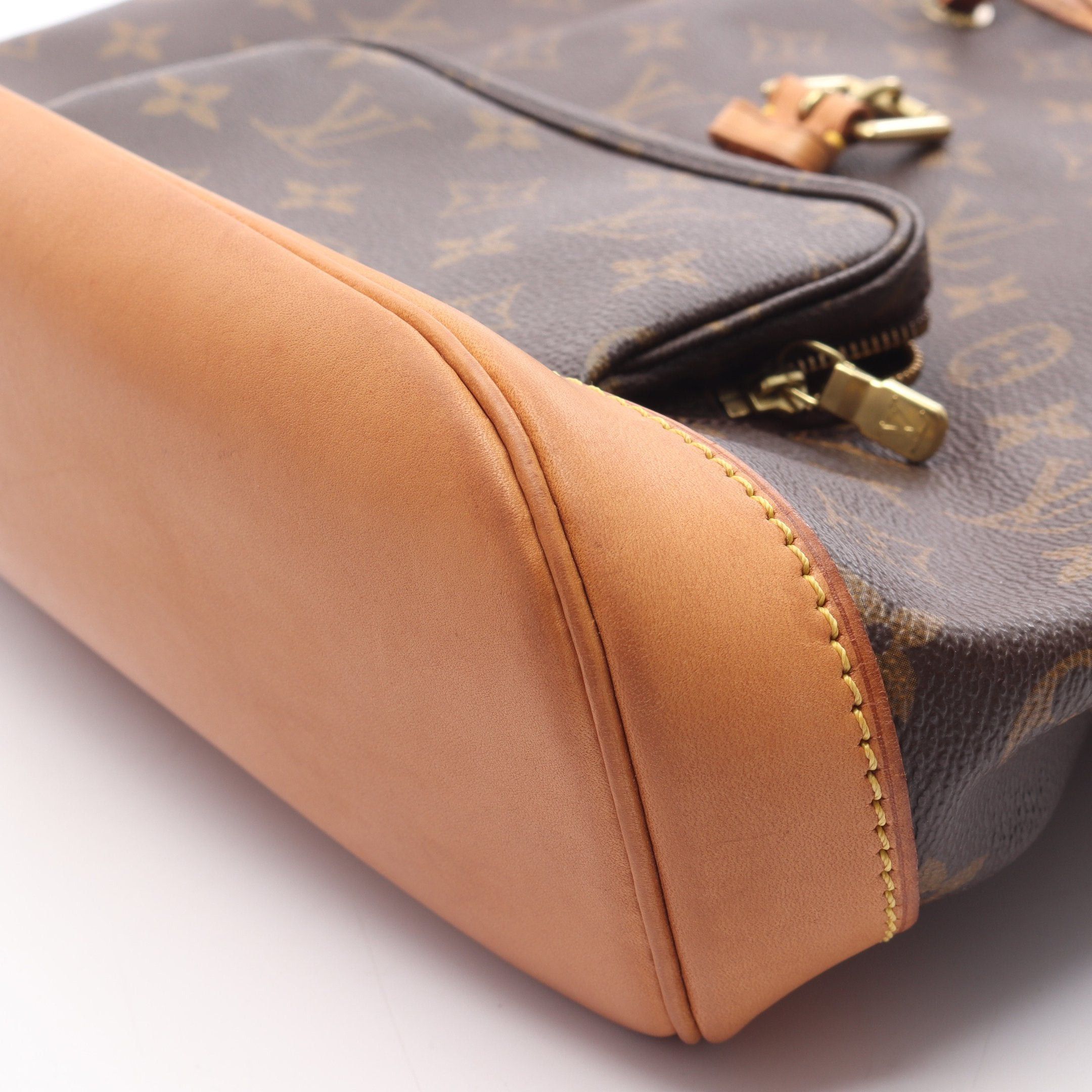 Louis Vuitton Louis Vuitton Montsouris Mm Monogram Backpack Rucksack Leather Brown Size ONE SIZE - 8 Thumbnail