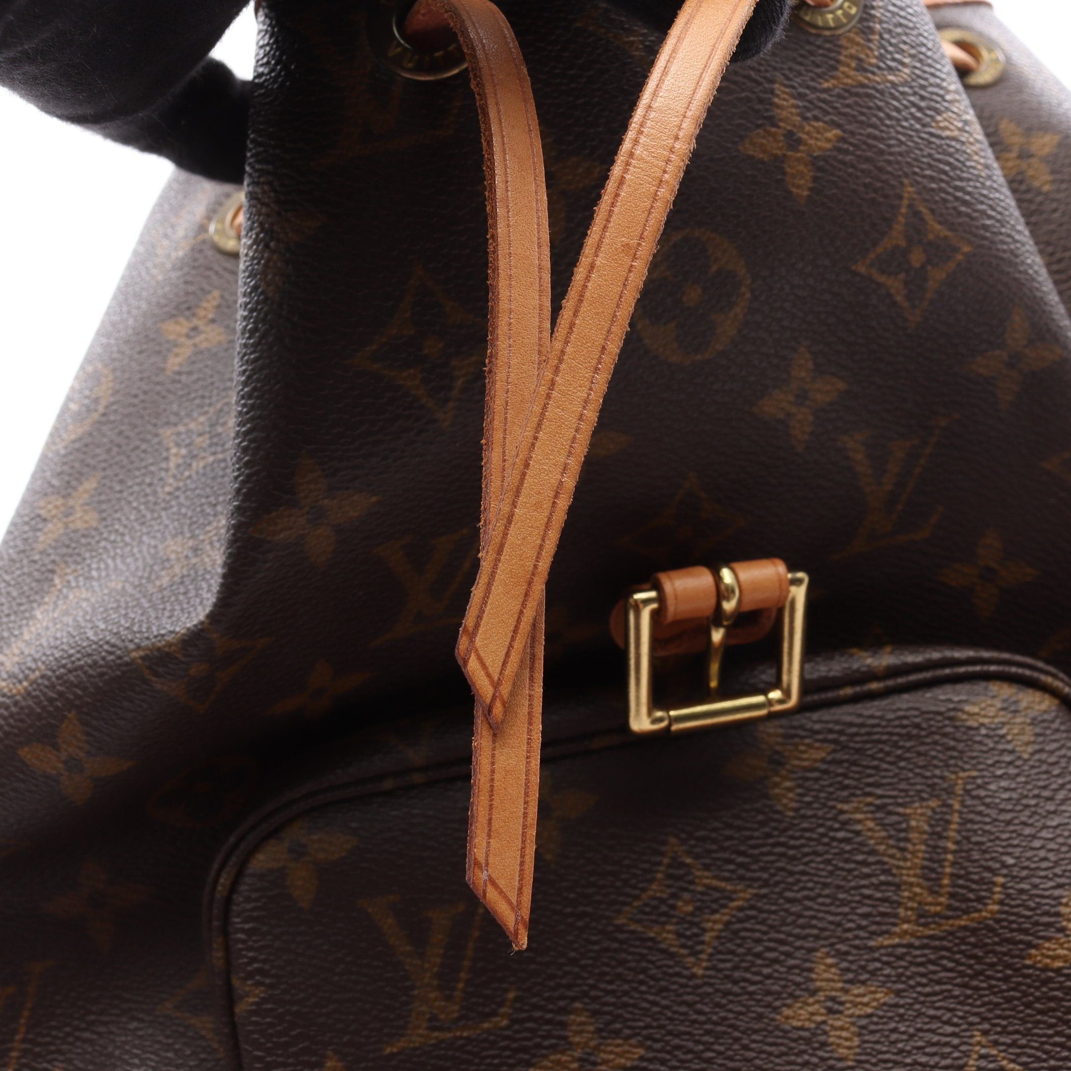 Louis Vuitton Louis Vuitton Montsouris Mm Monogram Backpack Rucksack Leather Brown Size ONE SIZE - 13 Thumbnail