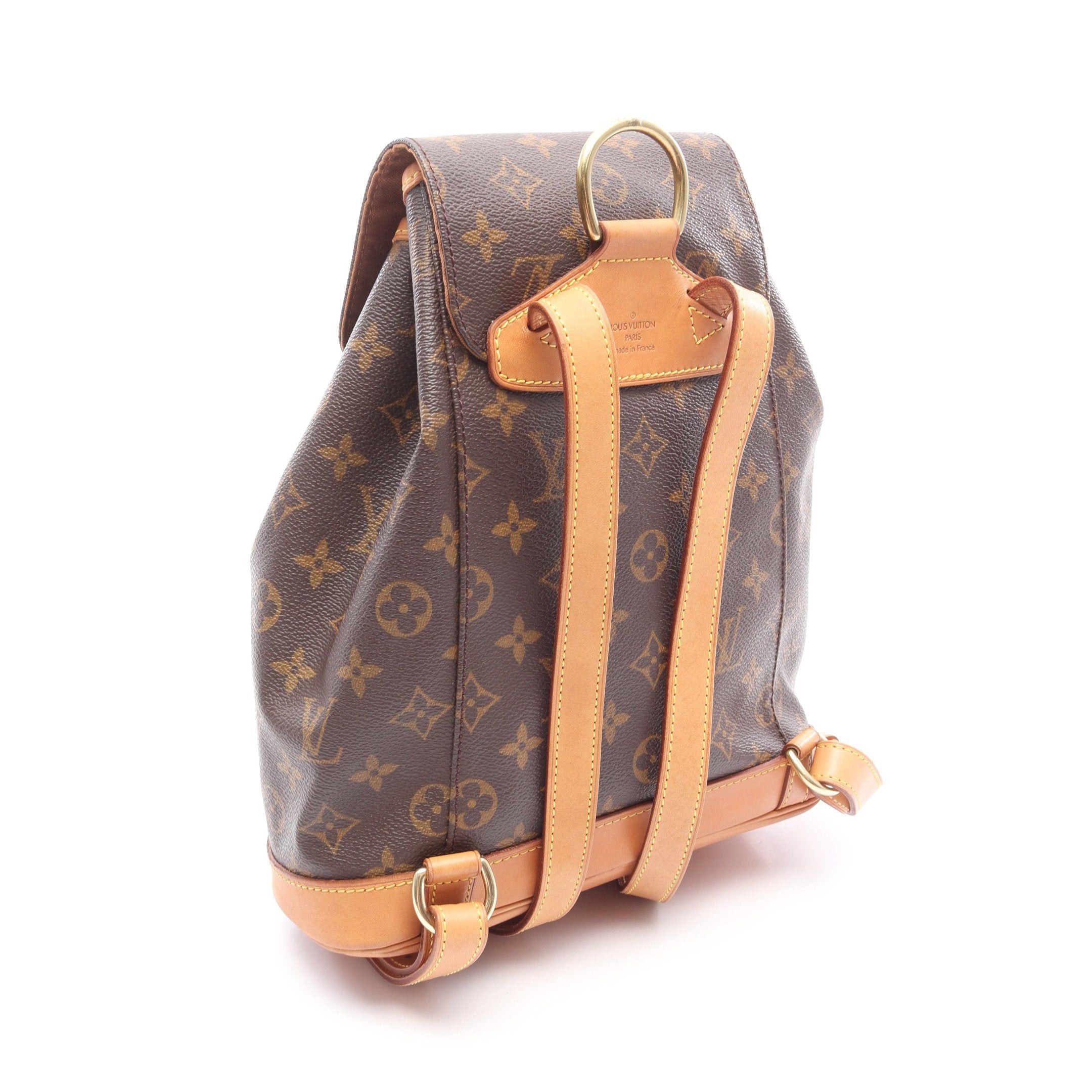 Louis Vuitton Louis Vuitton Montsouris Mm Monogram Backpack Rucksack Leather Brown Size ONE SIZE - 2 Thumbnail