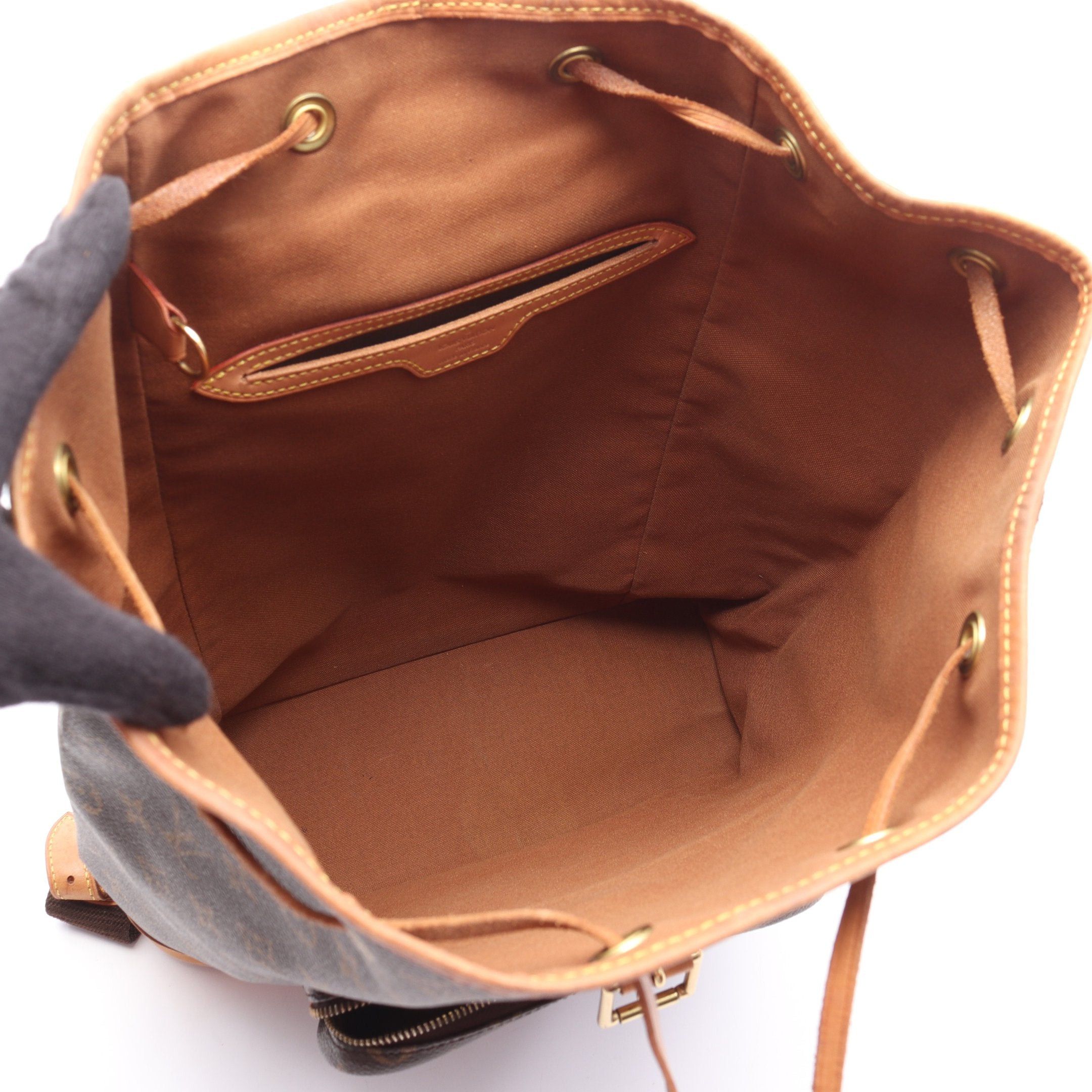 Louis Vuitton Louis Vuitton Montsouris Gm Monogram Backpack Rucksack Leather Brown Size ONE SIZE - 3 Thumbnail