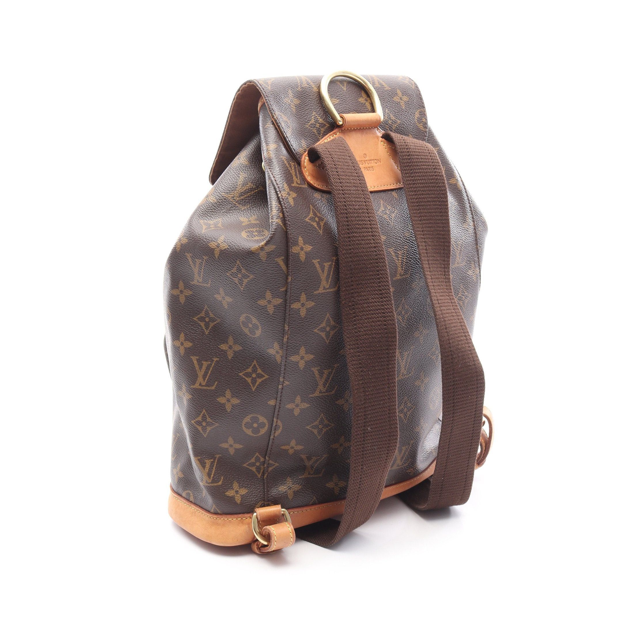 Louis Vuitton Louis Vuitton Montsouris Gm Monogram Backpack Rucksack Leather Brown Size ONE SIZE - 2 Thumbnail