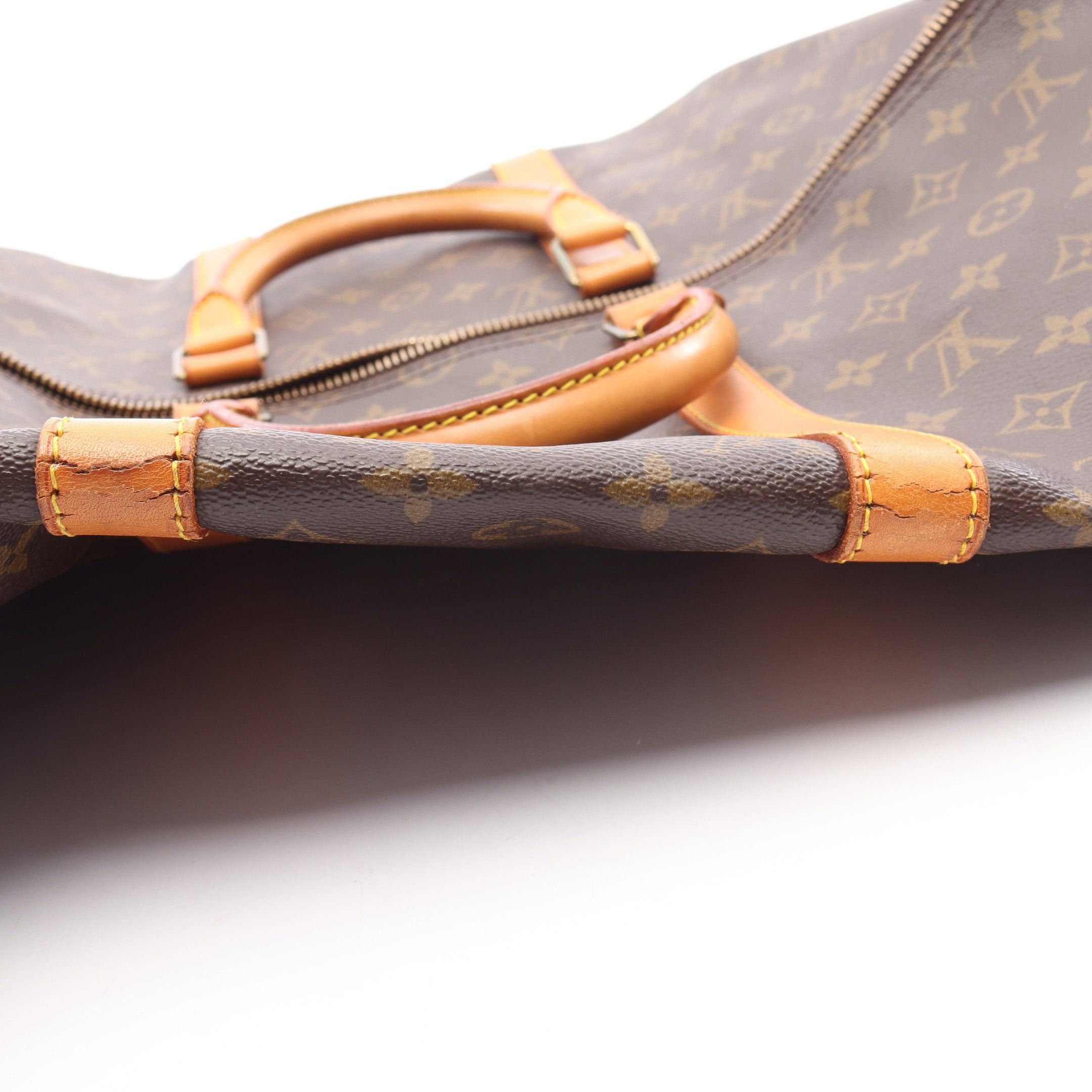 Louis Vuitton Louis Vuitton Keepall 50 Monogram Boston Bag Leather Brown Size ONE SIZE - 6 Thumbnail