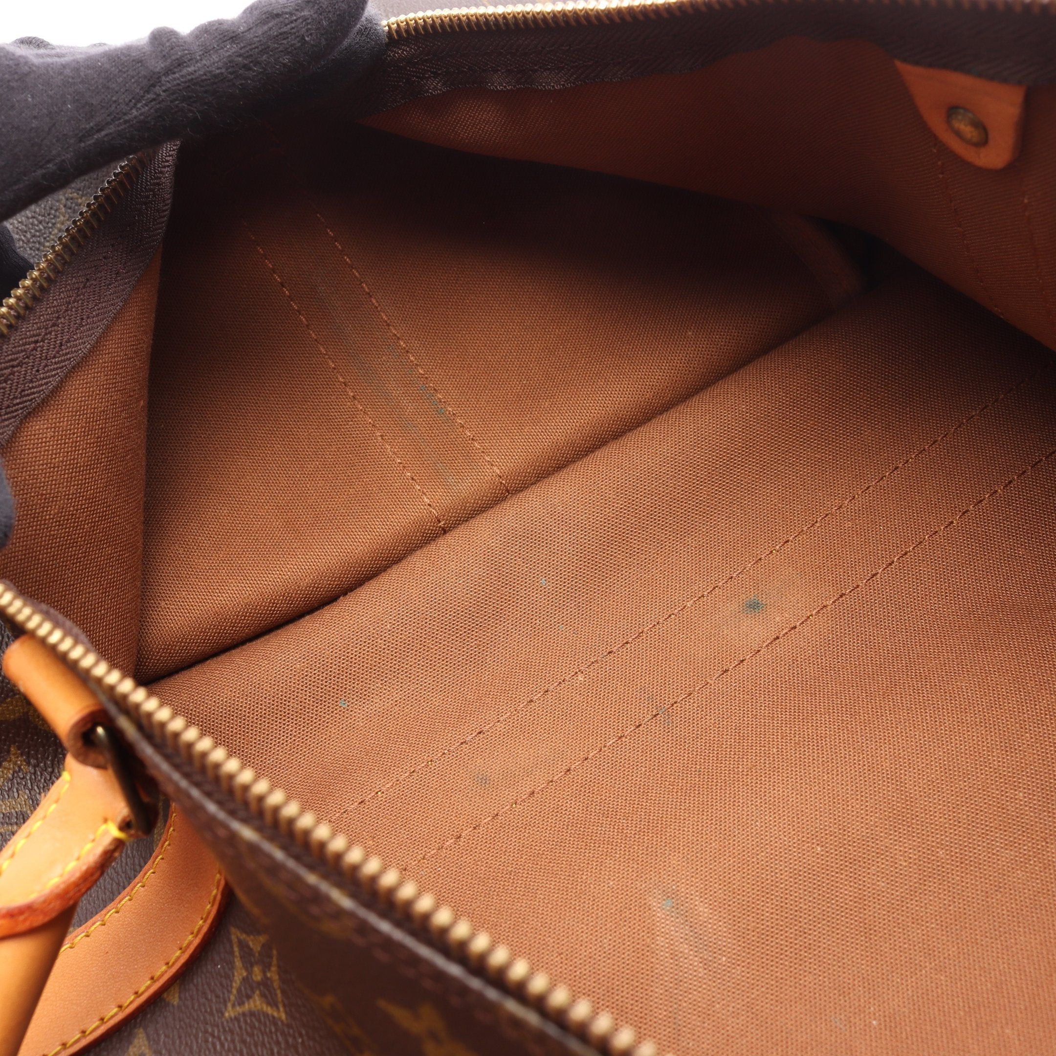 Louis Vuitton Louis Vuitton Keepall 50 Monogram Boston Bag Leather Brown Size ONE SIZE - 14 Thumbnail