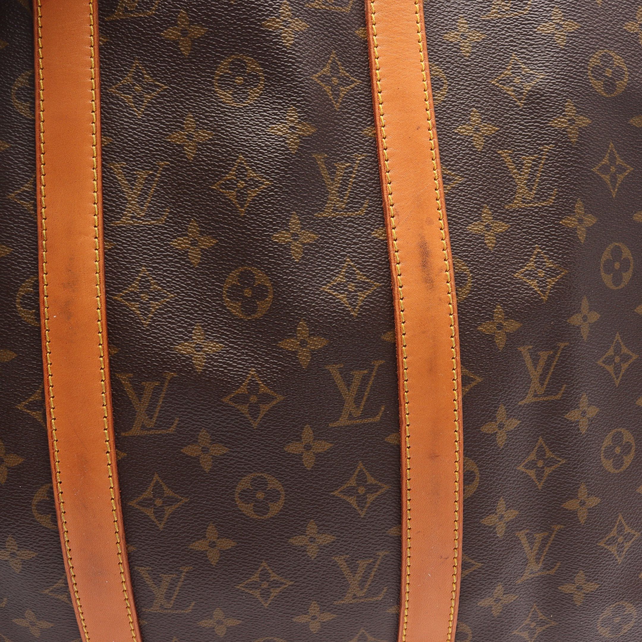 Louis Vuitton Louis Vuitton Keepall 50 Monogram Boston Bag Leather Brown Size ONE SIZE - 12 Thumbnail