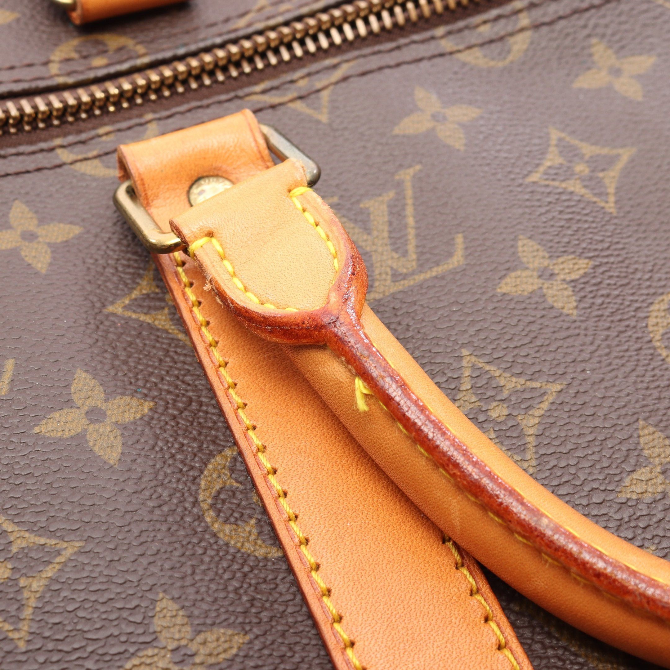 Louis Vuitton Louis Vuitton Keepall 50 Monogram Boston Bag Leather Brown Size ONE SIZE - 8 Thumbnail