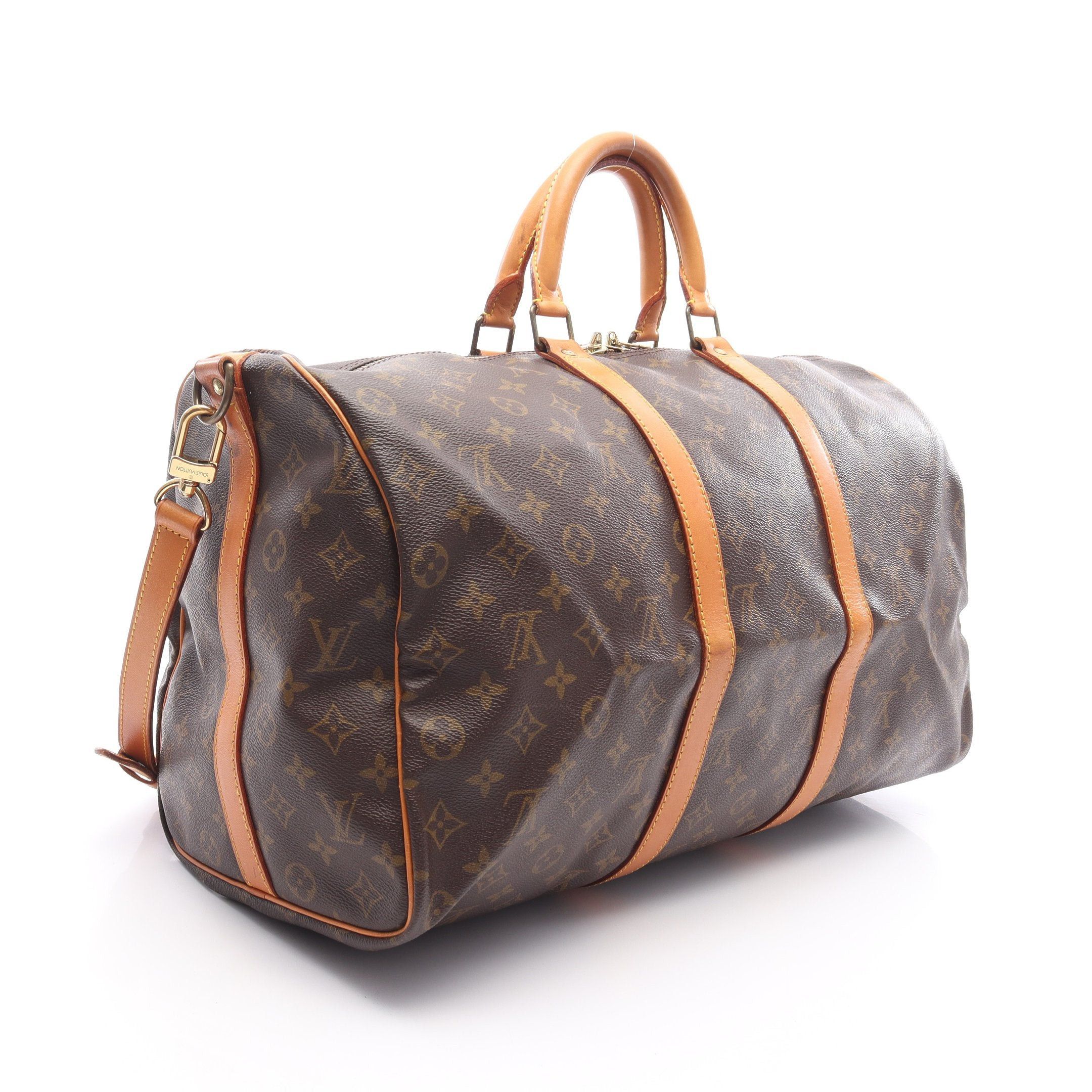 Louis Vuitton Louis Vuitton Keepall 50 Monogram Boston Bag Leather Brown Size ONE SIZE - 2 Thumbnail