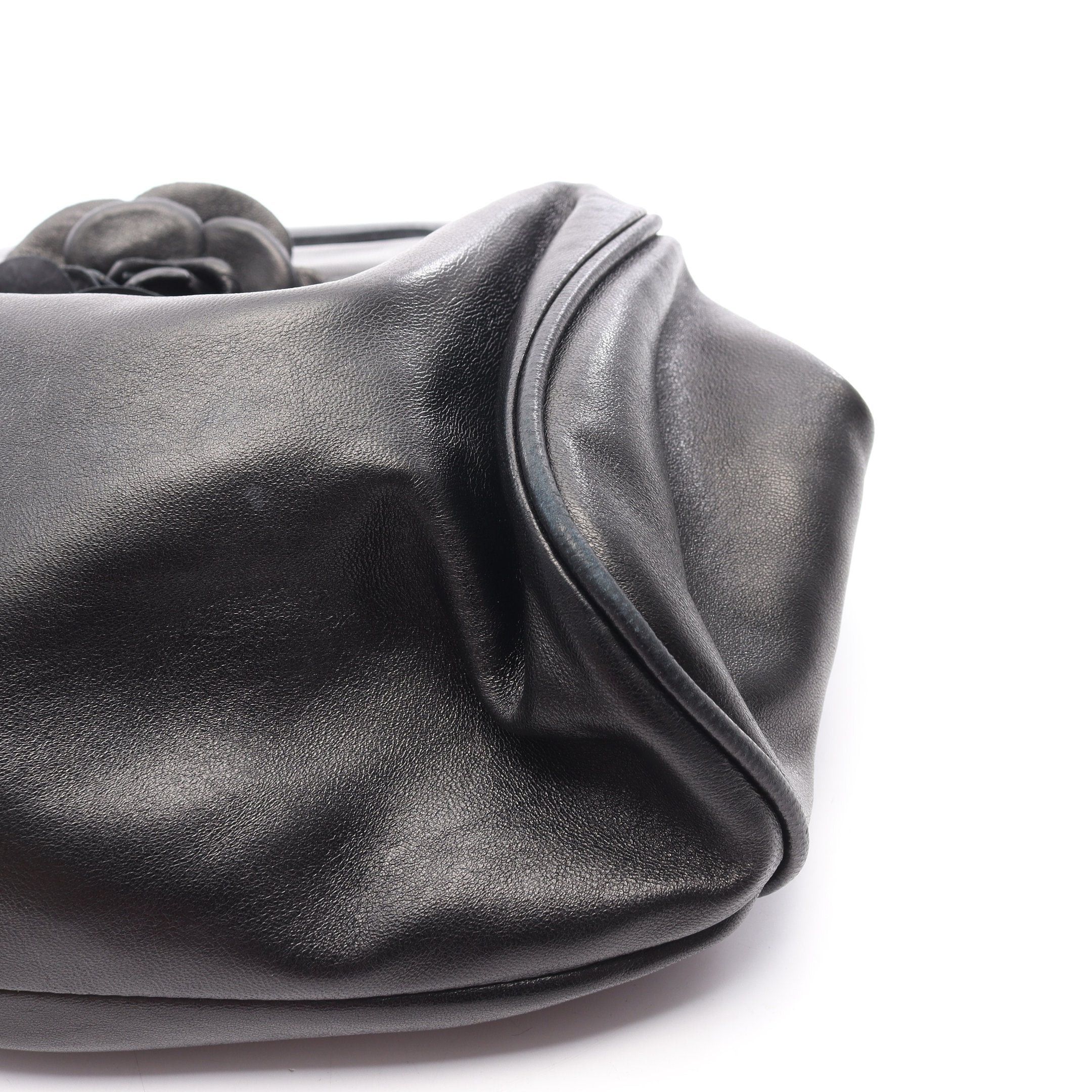 Chanel Chanel Camellia Handbag Lambskin Black Silver Hardware Size ONE SIZE - 11 Thumbnail
