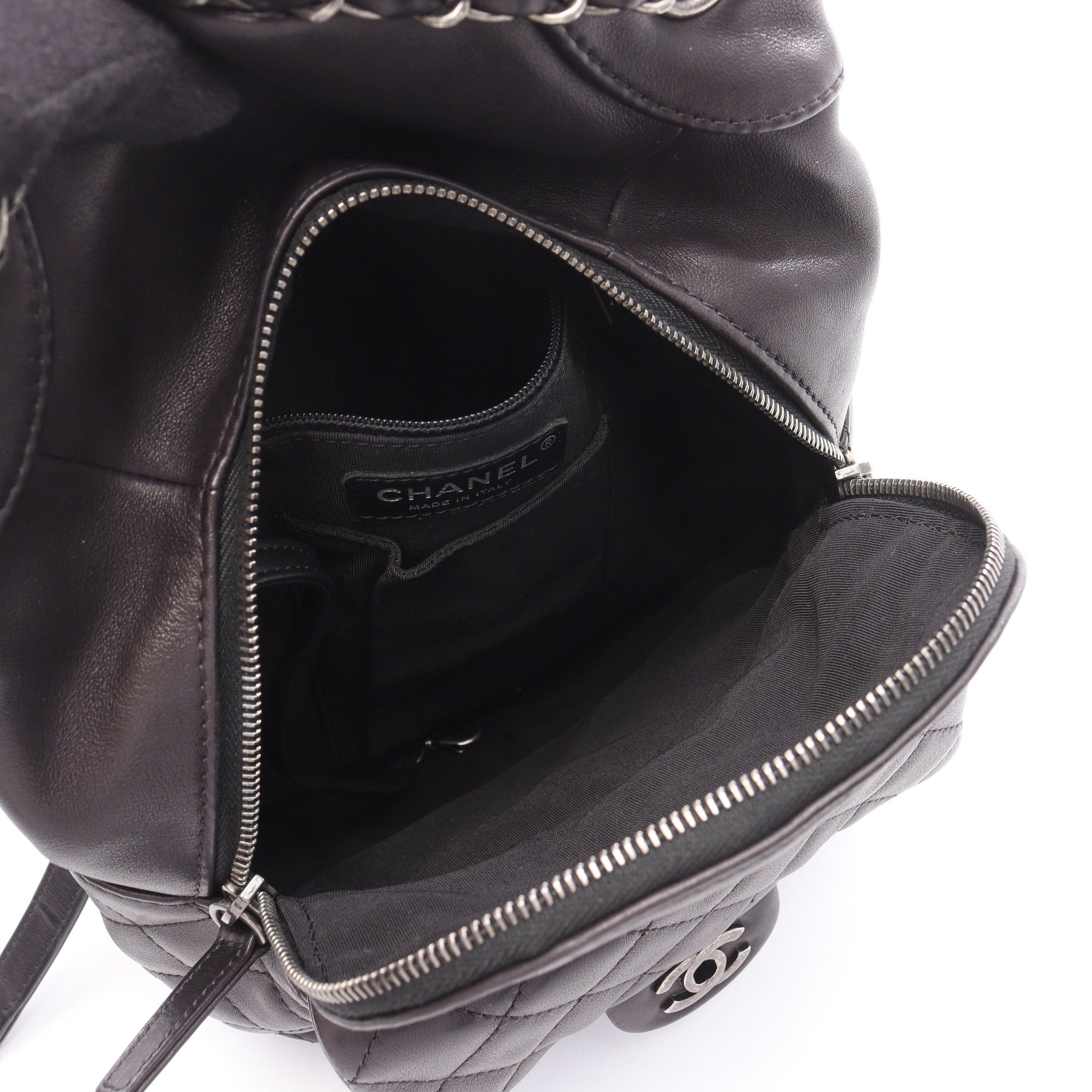 Chanel Chanel Matelasse Rucksack Lambskin Black Silver Hardware Size ONE SIZE - 4 Thumbnail