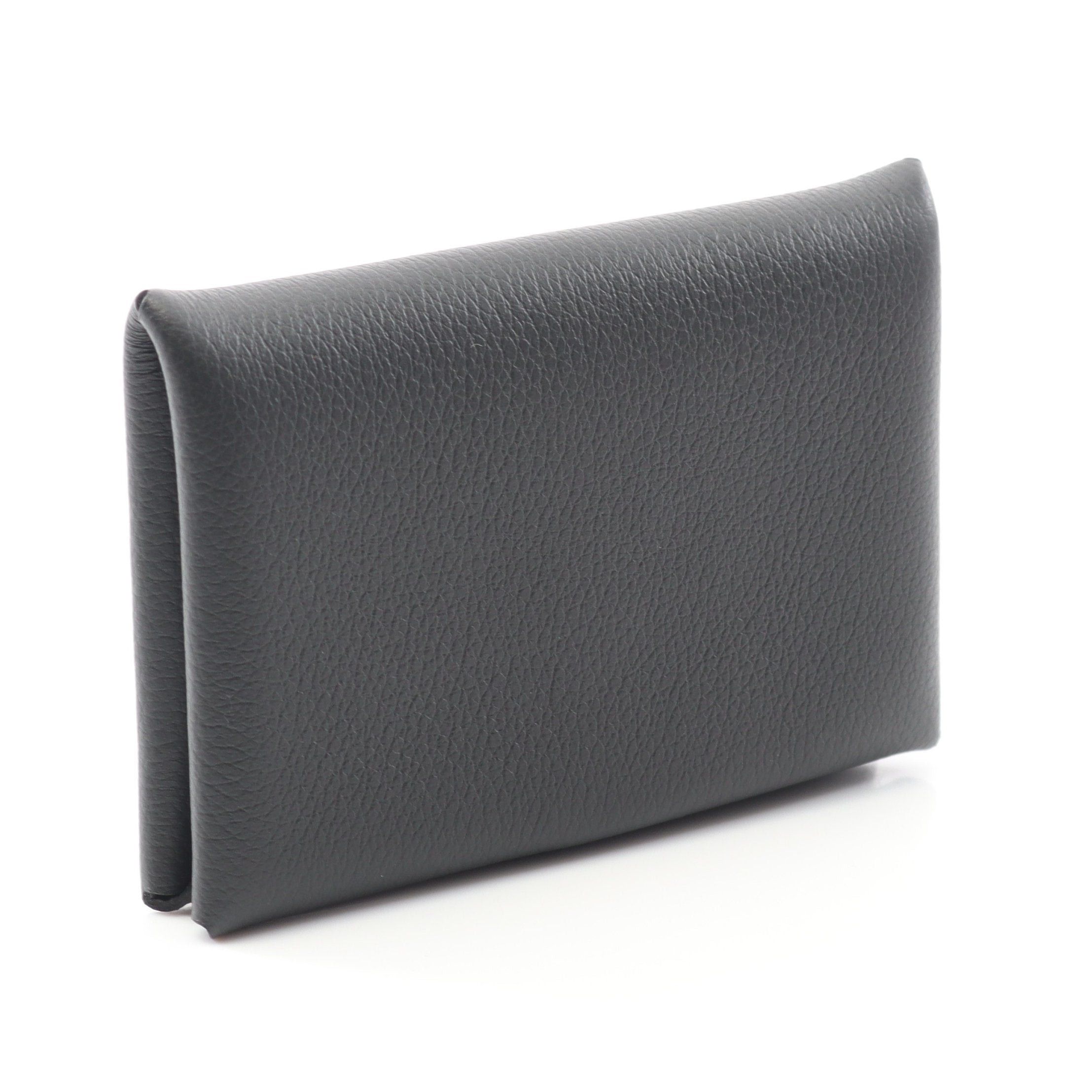 Hermes Hermes Calvi Coin Purse Evercolor Black Silver Hardware B Stamp Size ONE SIZE - 2 Thumbnail