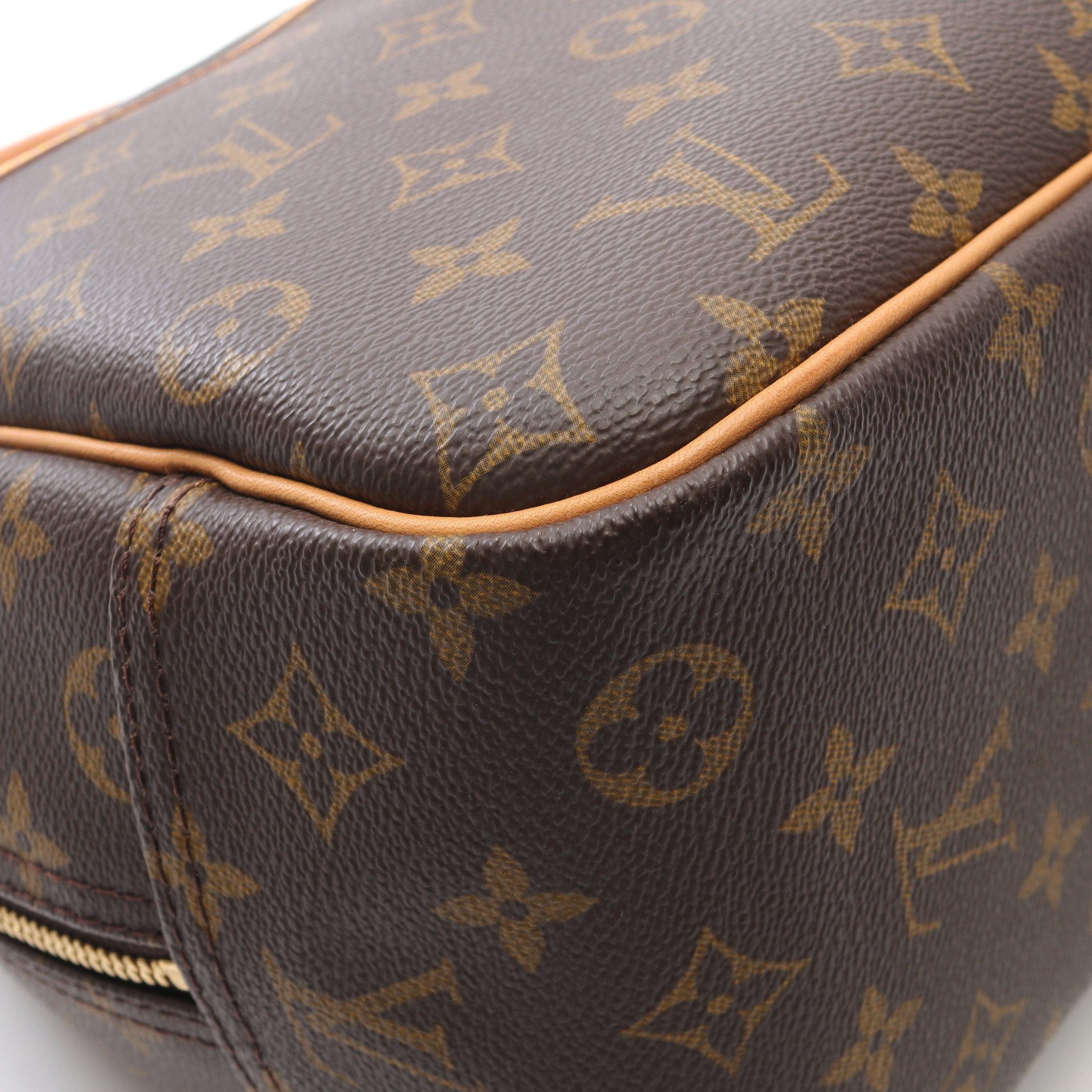 Louis Vuitton Louis Vuitton Deauville Bowling Vanity Monogram Handbag Leather Brown Size ONE SIZE - 8 Thumbnail