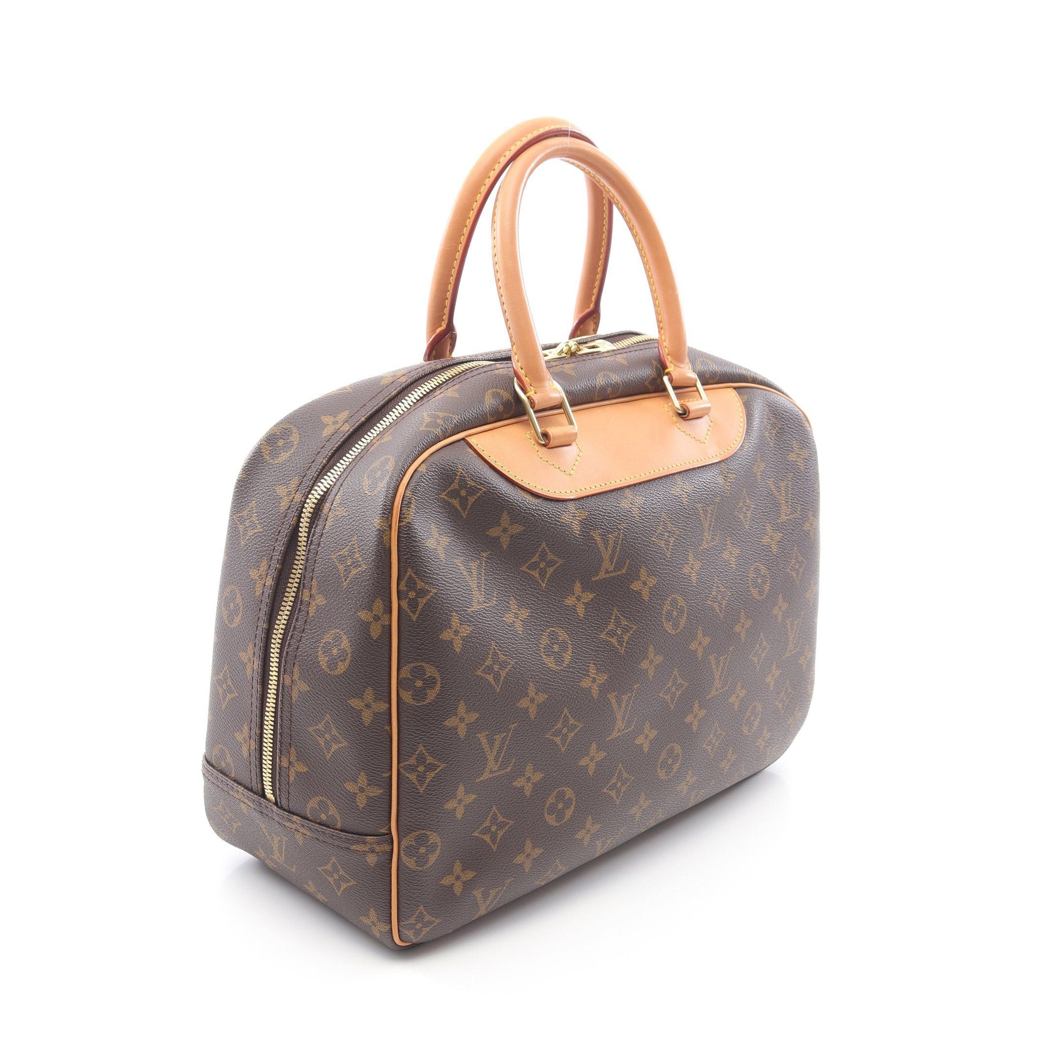 Louis Vuitton Louis Vuitton Deauville Bowling Vanity Monogram Handbag Leather Brown Size ONE SIZE - 2 Thumbnail
