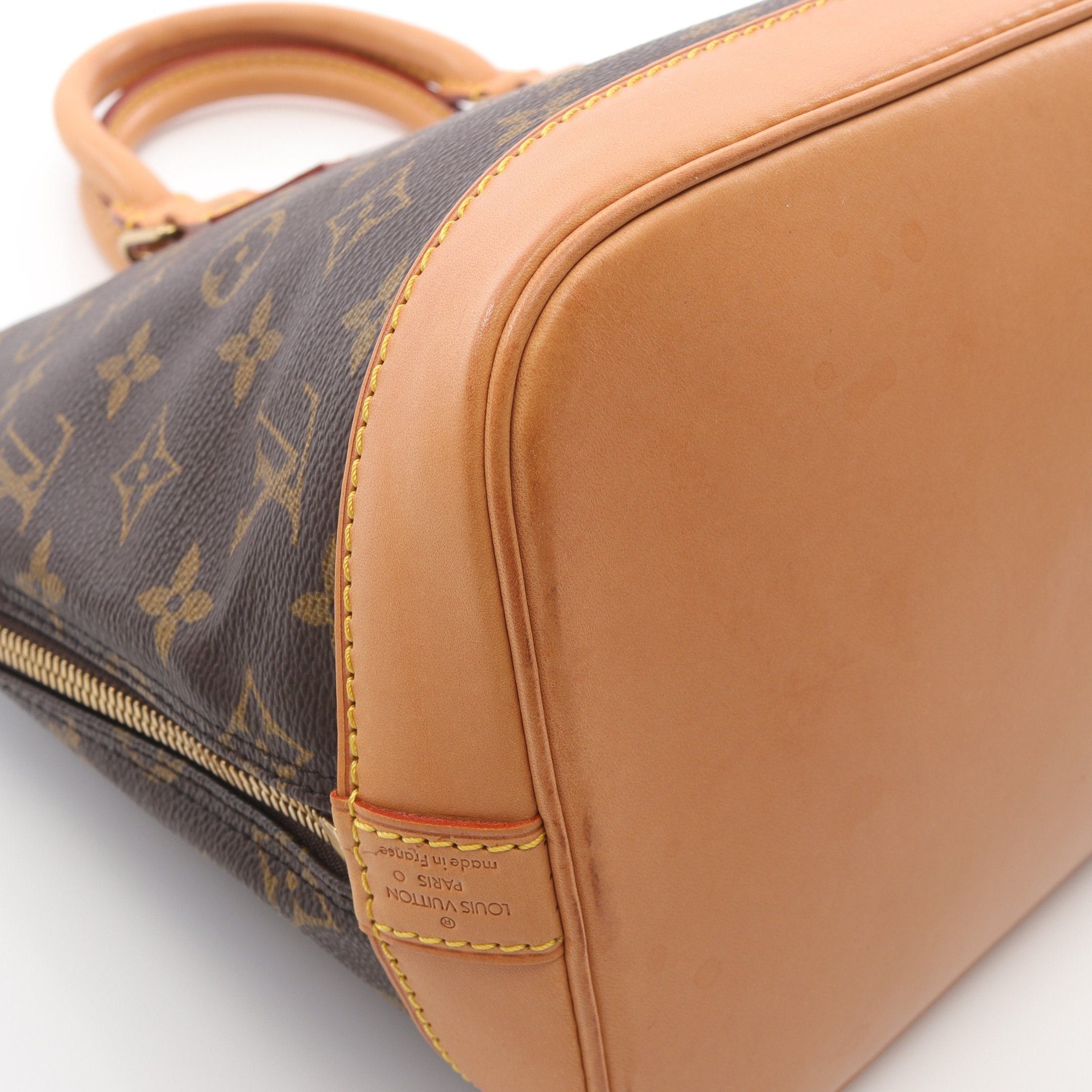 Louis Vuitton Louis Vuitton Alma Pm Monogram Handbag Leather Brown Size ONE SIZE - 8 Thumbnail