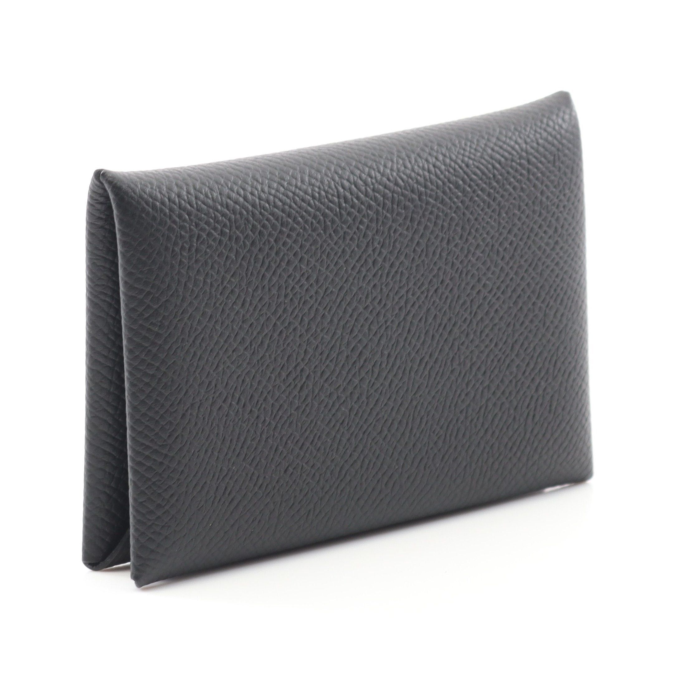 Hermes Hermes Calvi Coin Purse Veau Epsom Black Silver Hardware B Stamp Size ONE SIZE - 2 Thumbnail