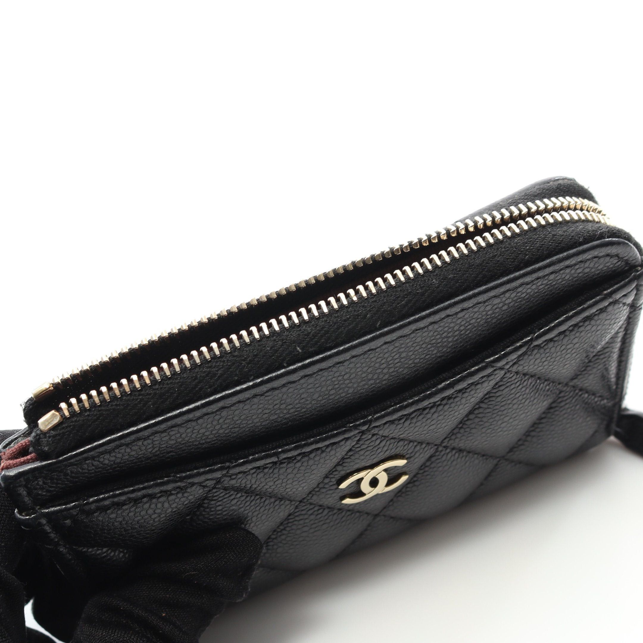 Chanel Chanel Matelasse Card Case Coin Purse Caviar Skin Black Gold Hardware Size ONE SIZE - 6 Thumbnail