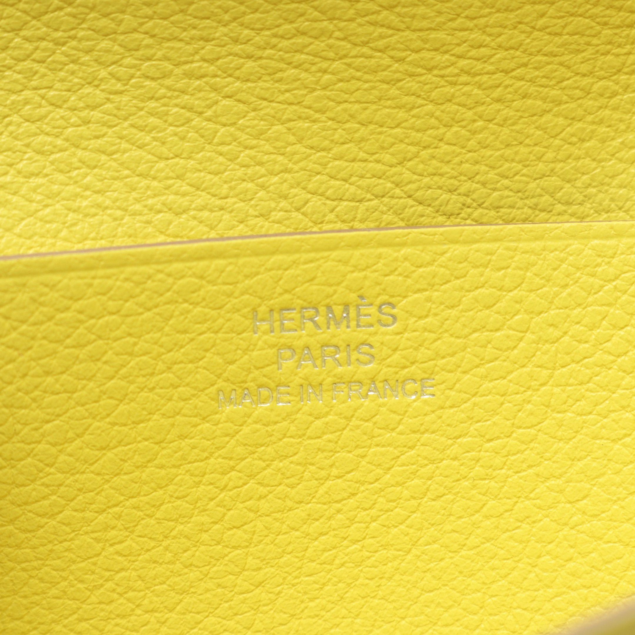 Hermes Hermes Mc2 Fleming Soufflé Bi-Fold Long Wallet Evercolor Yellow B Stamp Size ONE SIZE - 4 Thumbnail