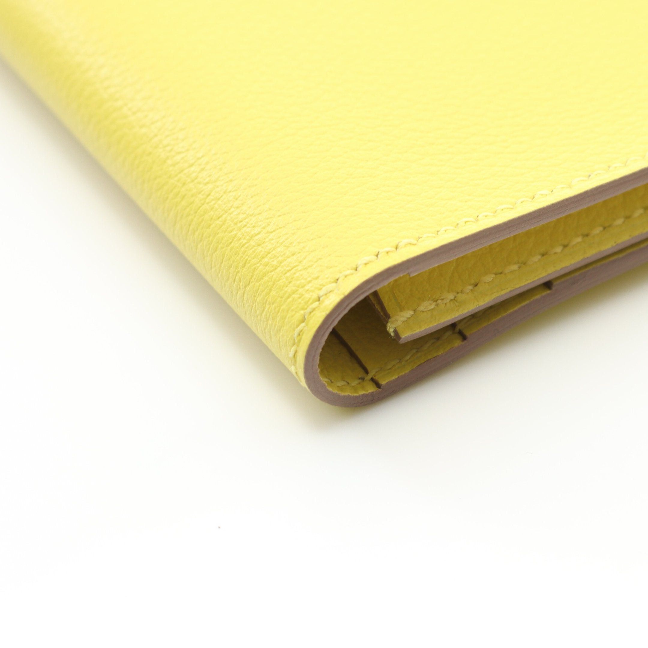 Hermes Hermes Mc2 Fleming Soufflé Bi-Fold Long Wallet Evercolor Yellow B Stamp Size ONE SIZE - 6 Thumbnail