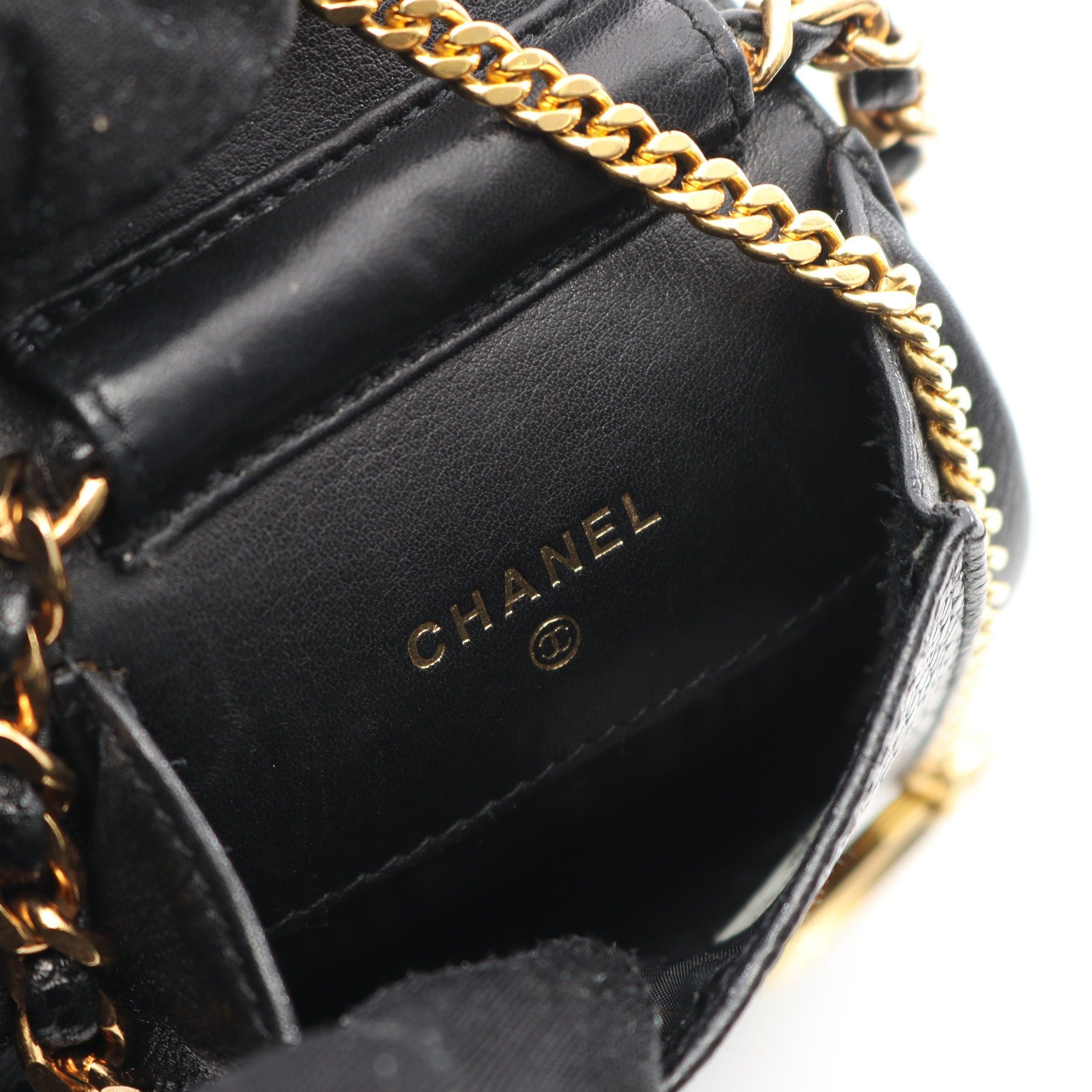 Chanel Chanel Coco Mark Cigarette Case Caviar Skin Black Gold Hardware With Key Ring Size ONE SIZE - 4 Thumbnail