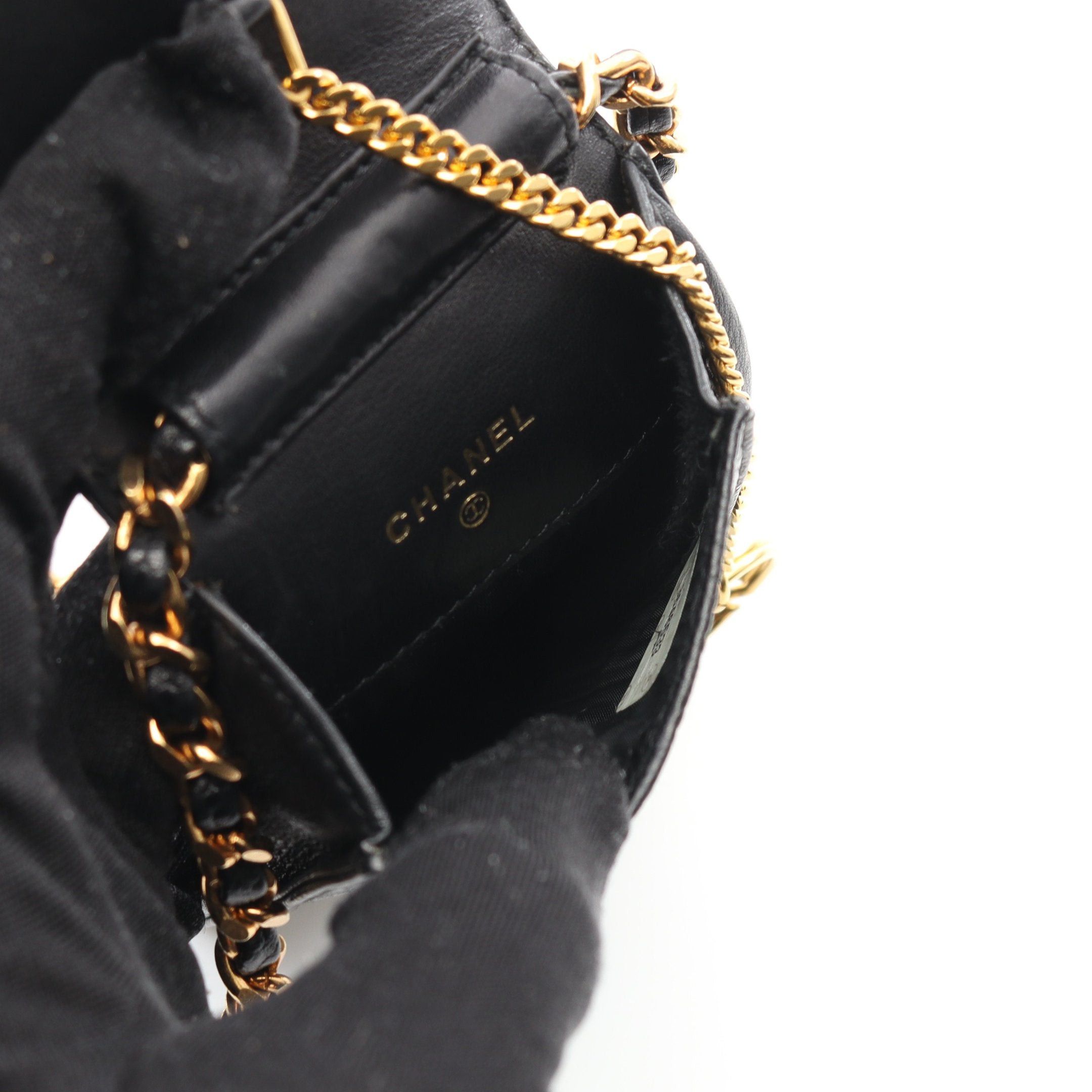 Chanel Chanel Coco Mark Cigarette Case Caviar Skin Black Gold Hardware With Key Ring Size ONE SIZE - 3 Thumbnail