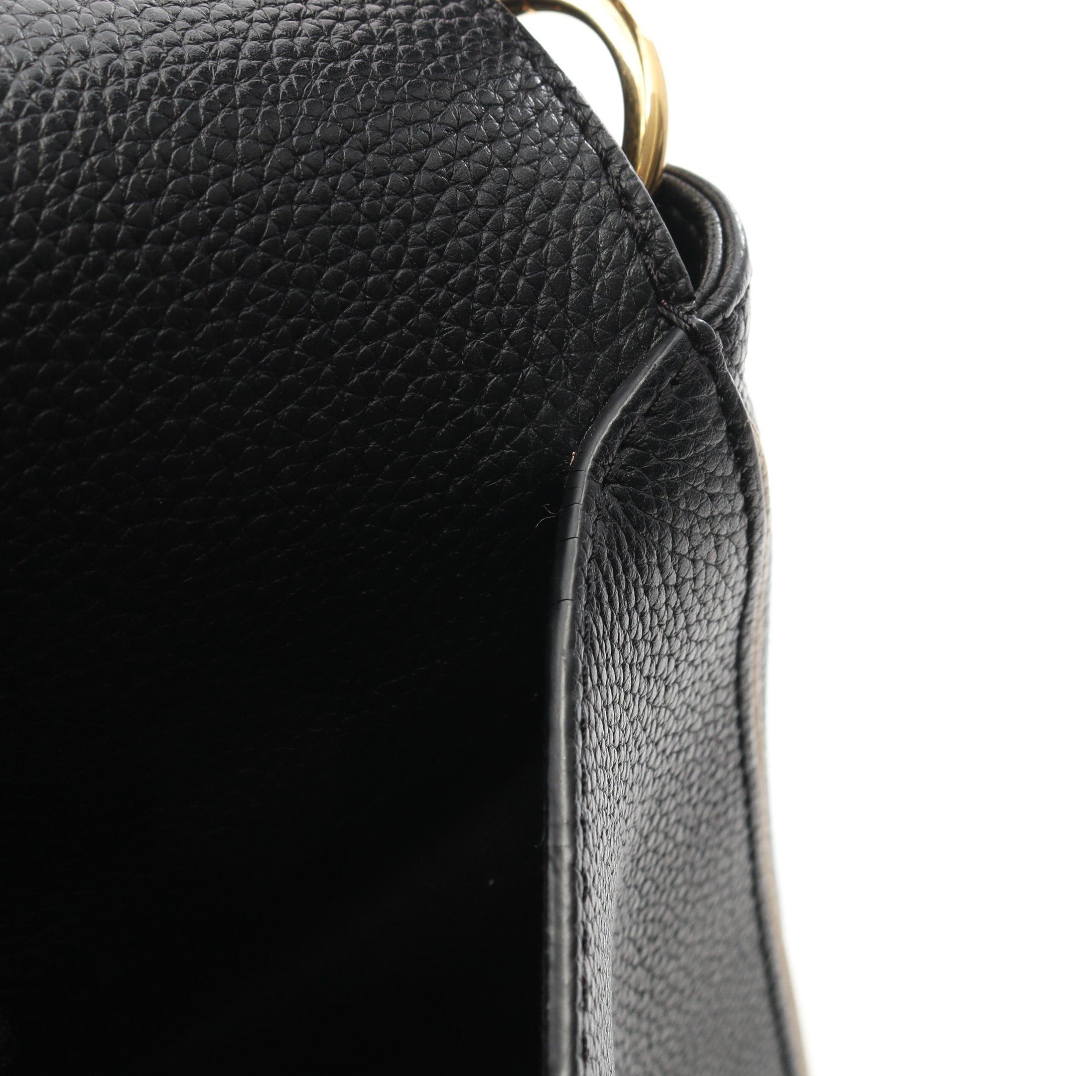 Louis Vuitton Louis Vuitton Double V Monogram Noir Handbag Leather Black Brown Ivory Size ONE SIZE - 8 Thumbnail
