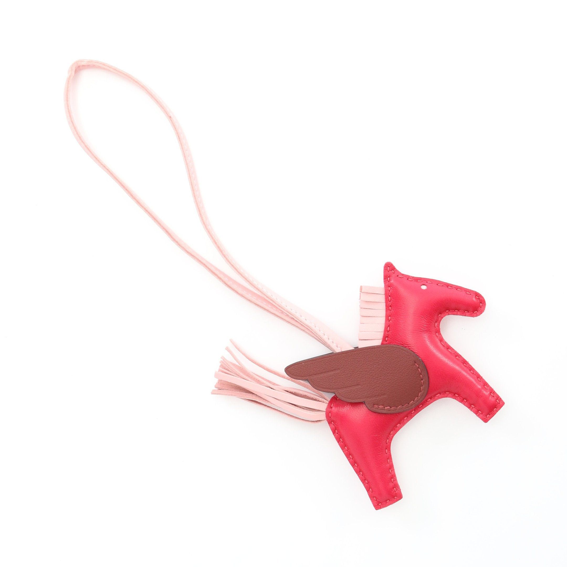 Hermes Hermes Rodeo Pegasus Pm Raspberries Rose Sakura Rouge Ash Bag Charm Aagneau Veau Swift Pink Purple Light Dark Brown B Stamp Size ONE SIZE - 2 Thumbnail