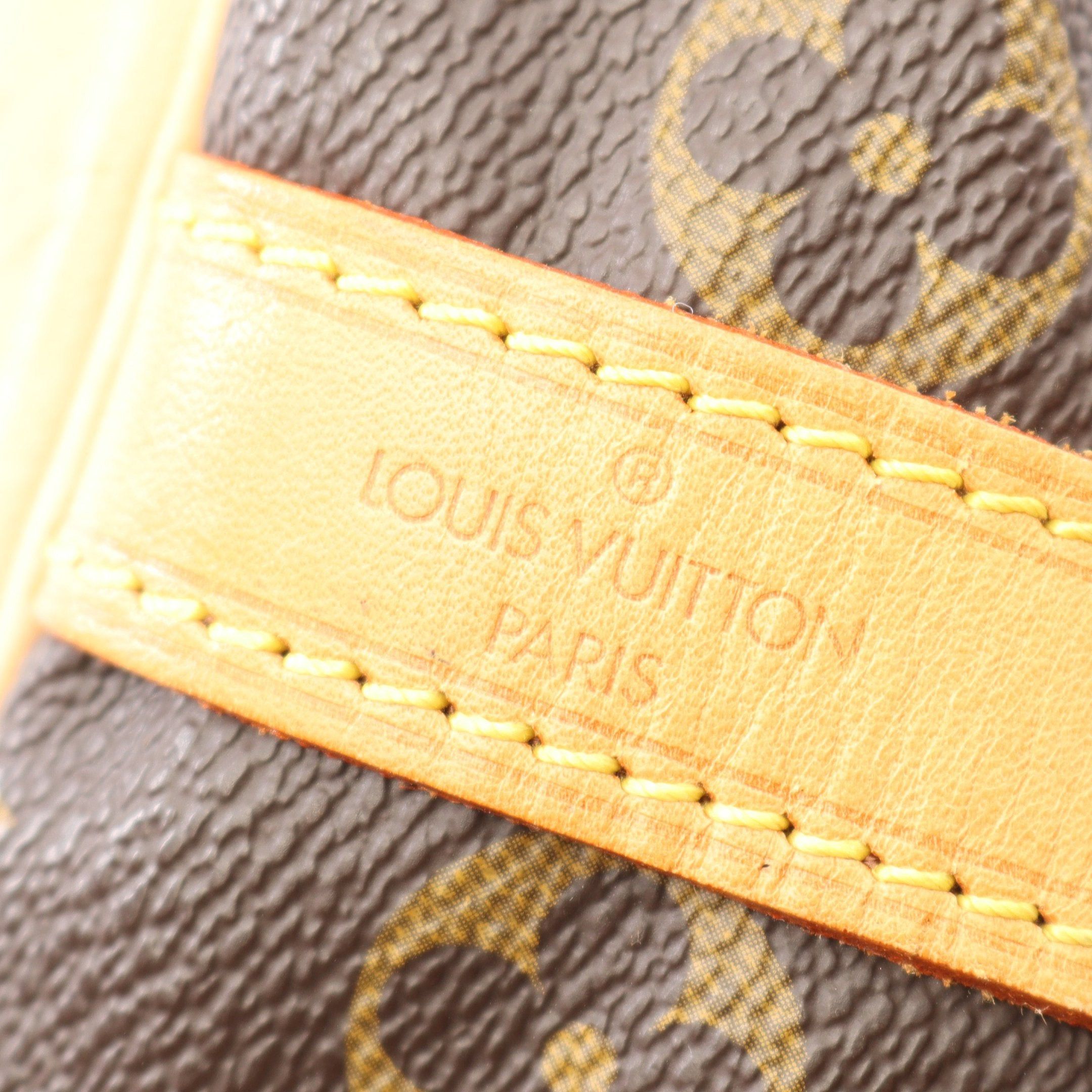 Louis Vuitton Peti Noe Monogram Shoulder Bag Leather Brown