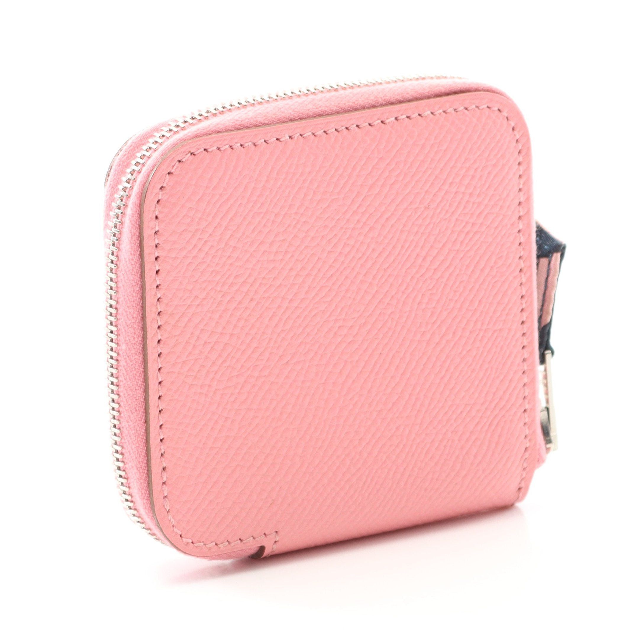 Hermes Hermes Azap Compact Mini Silk In Coin Purse Veau Epsom Pink Silver Hardware A Stamp Size ONE SIZE - 2 Thumbnail