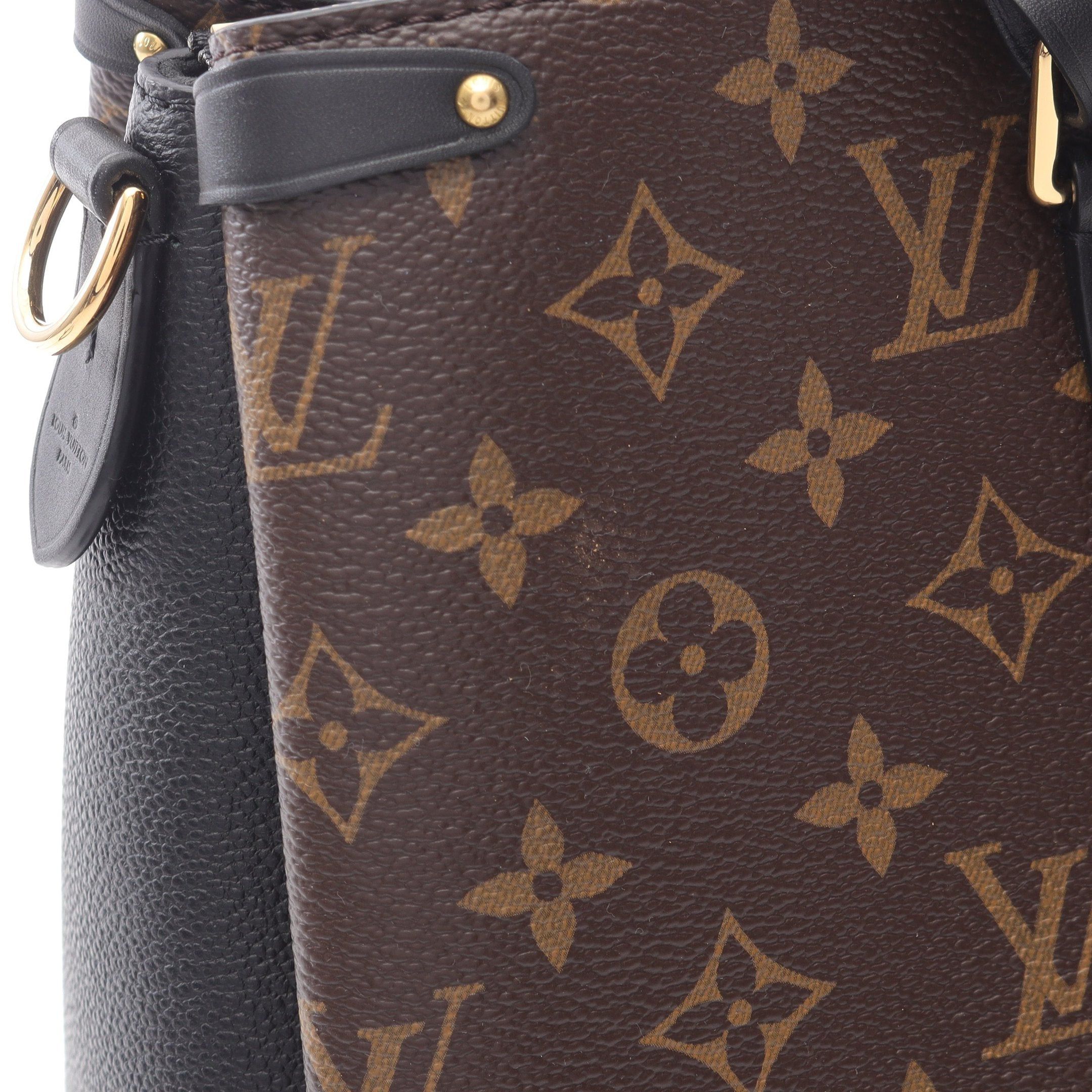 Louis Vuitton Louis Vuitton Soufflot Nv Mm Monogram Noir Handbag Leather Brown Black Size ONE SIZE - 8 Thumbnail