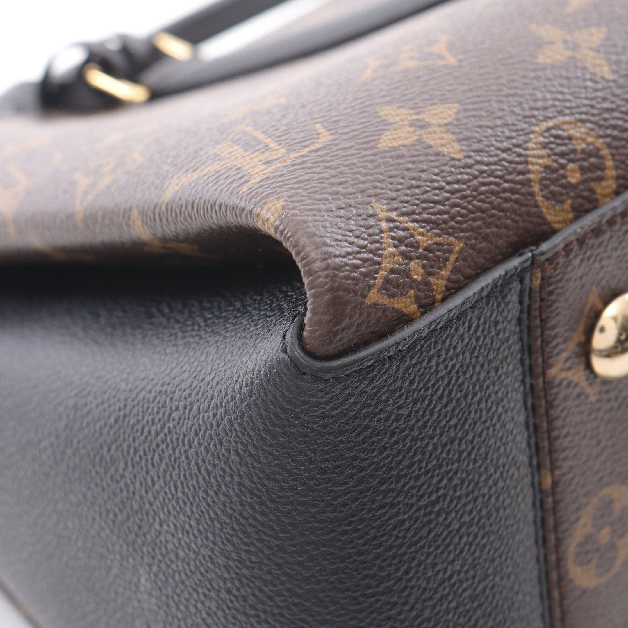 Louis Vuitton Louis Vuitton Soufflot Nv Mm Monogram Noir Handbag Leather Brown Black Size ONE SIZE - 9 Thumbnail