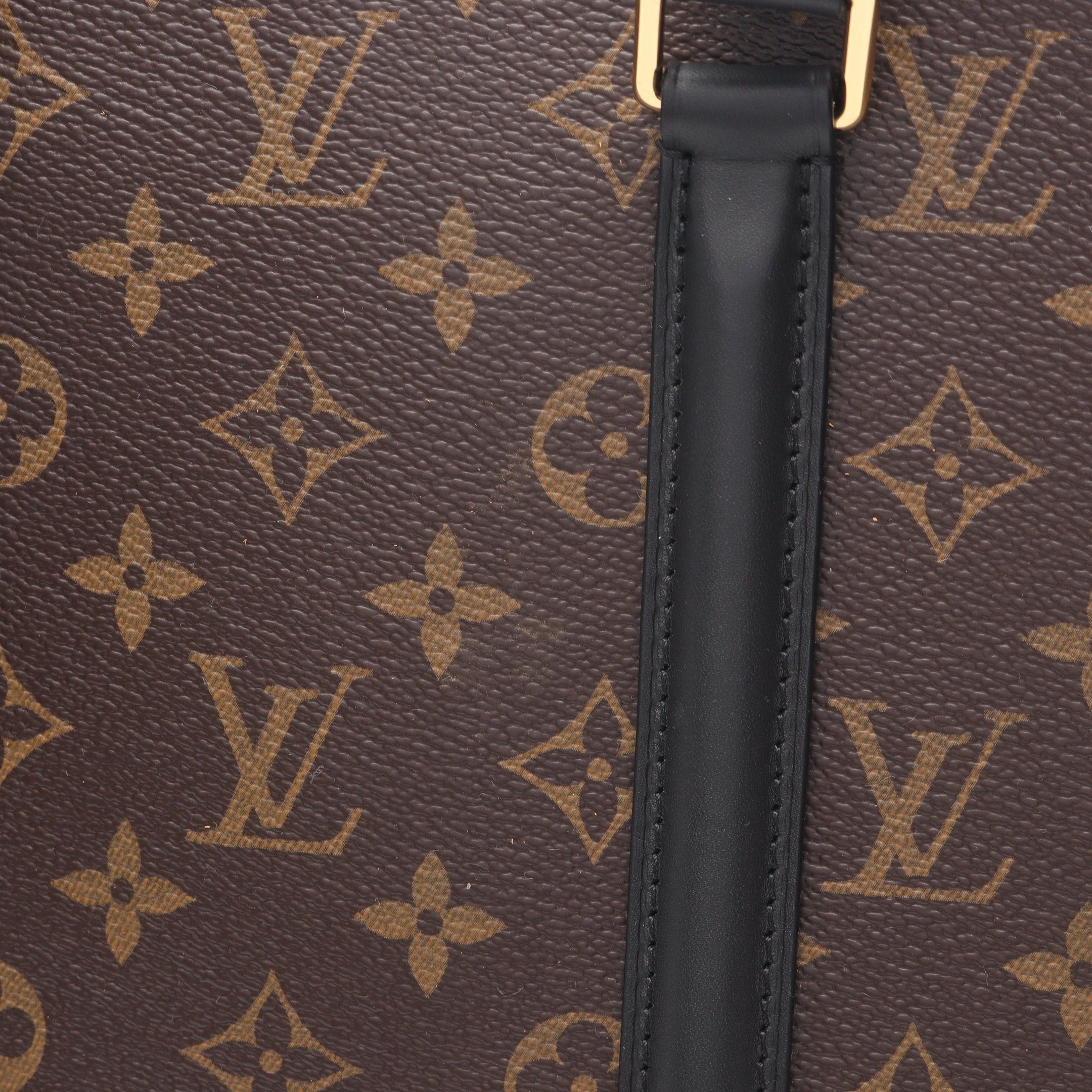 Louis Vuitton Louis Vuitton Soufflot Nv Mm Monogram Noir Handbag Leather Brown Black Size ONE SIZE - 6 Thumbnail