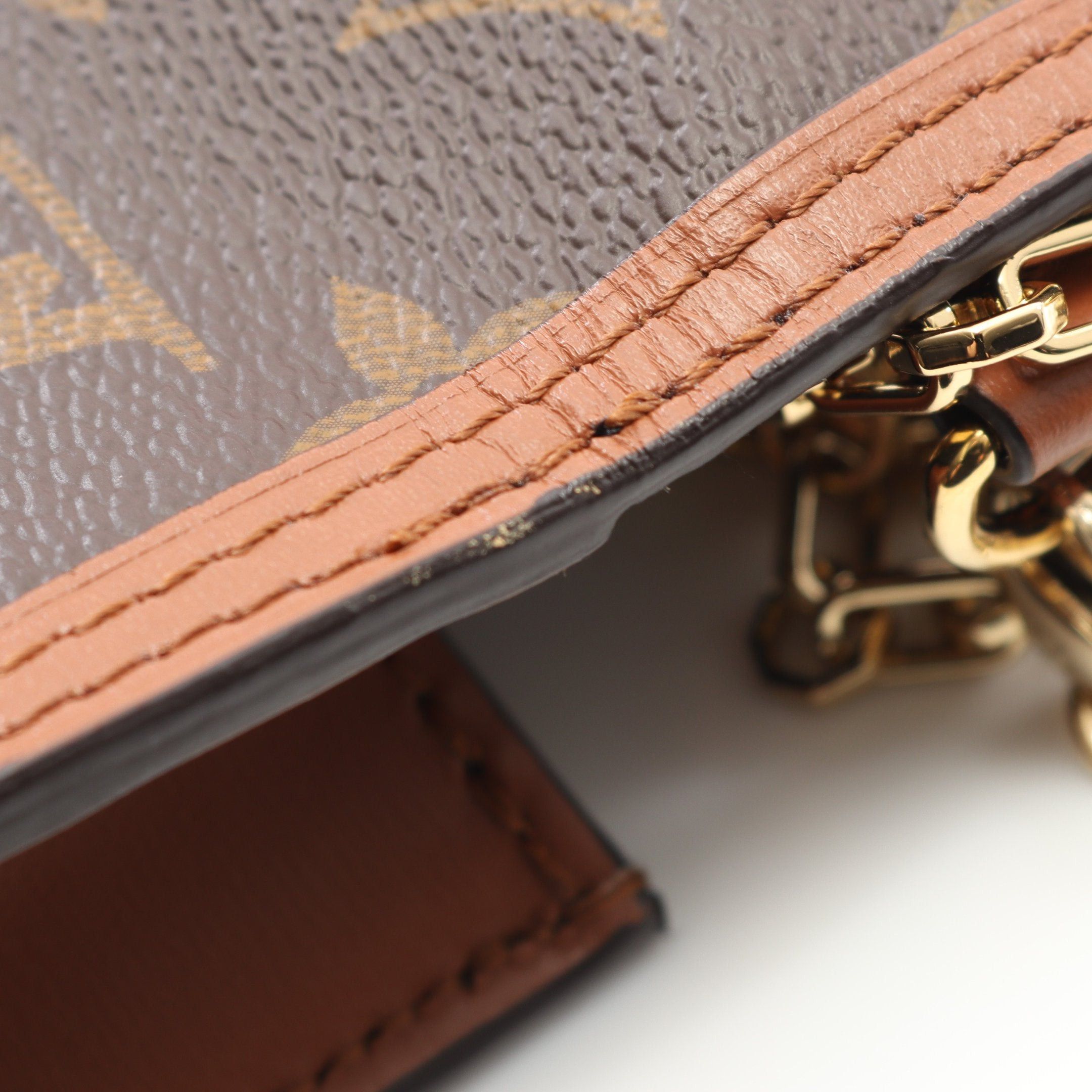 Louis Vuitton Louis Vuitton Pico Dauphine Monogram Reverse Chain Shoulder Bag Leather Brown Size ONE SIZE - 8 Thumbnail