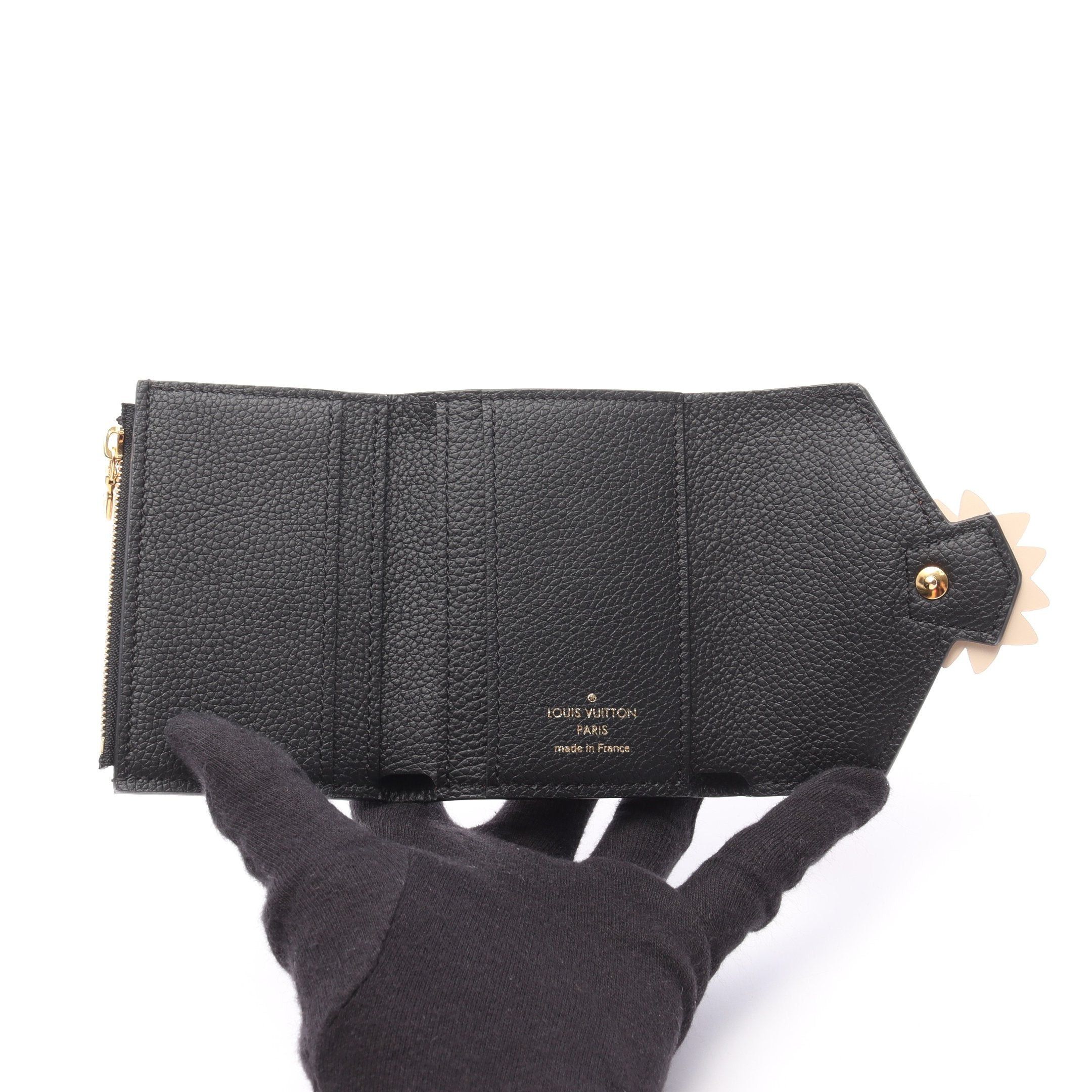 Louis Vuitton Louis Vuitton Portefeuil Zoe Monogram Empreinte Trifold Wallet Leather Light Brown Black Size ONE SIZE - 3 Thumbnail