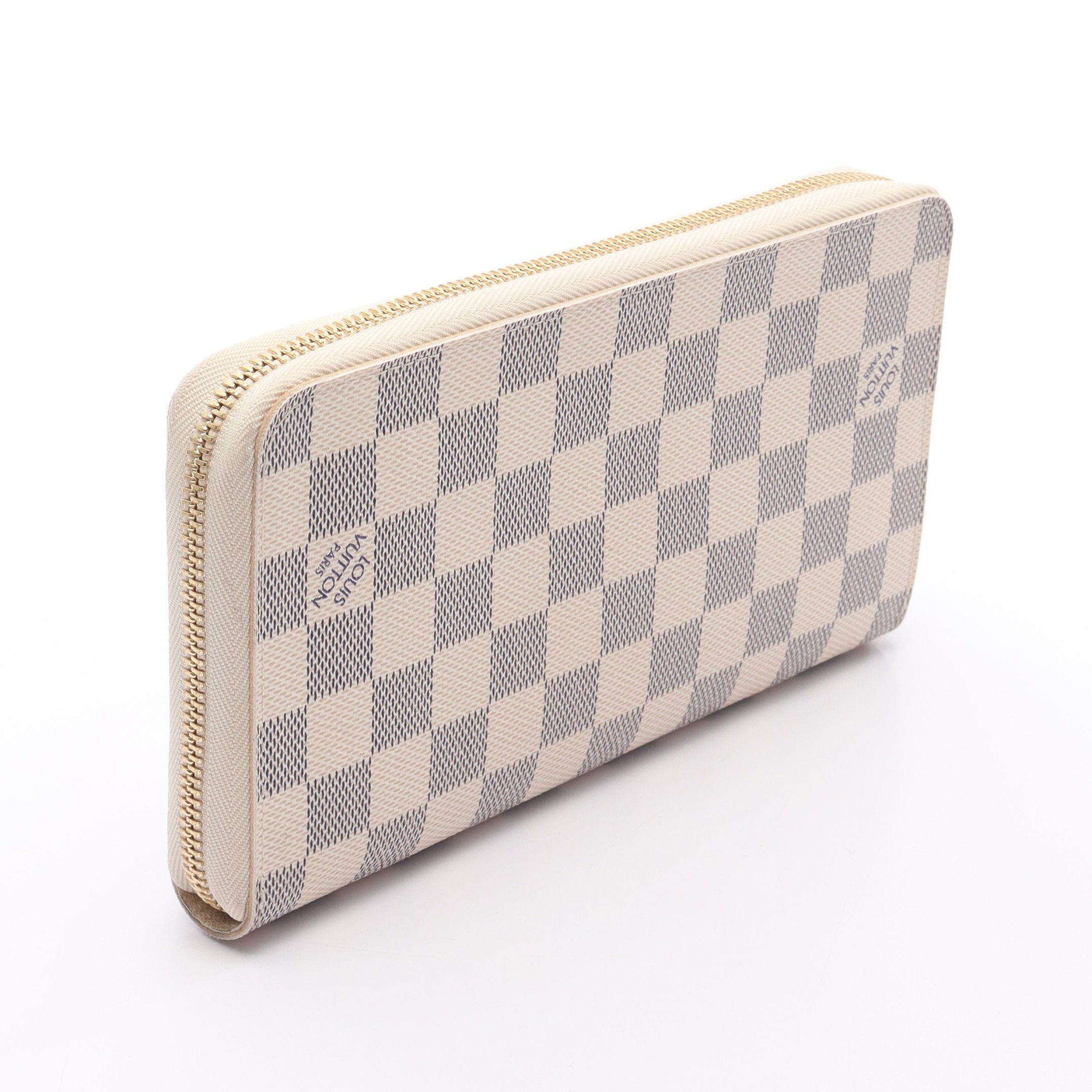 Louis Vuitton Louis Vuitton Zippy Organiser Damier Azur Round Zipper Long Wallet Leather White Size ONE SIZE - 2 Thumbnail