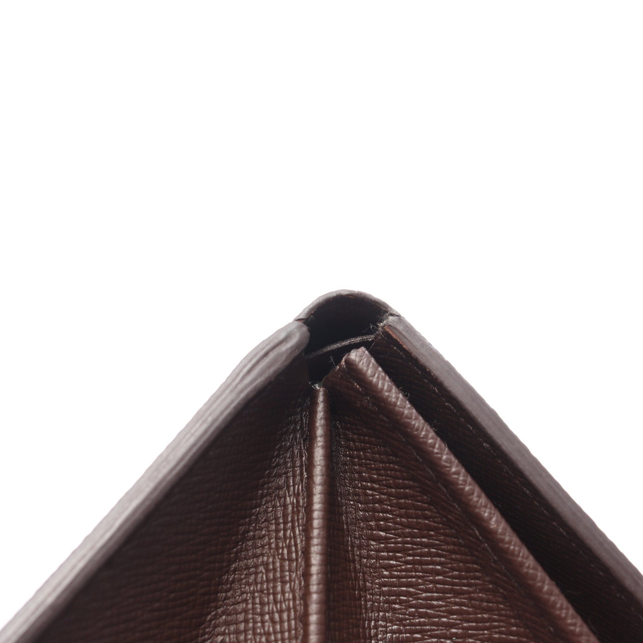 Louis Vuitton Louis Vuitton Porto Monnaie Bie Tresor Damier Ebene Bi-Fold Wallet Leather Brown Size ONE SIZE - 8 Thumbnail