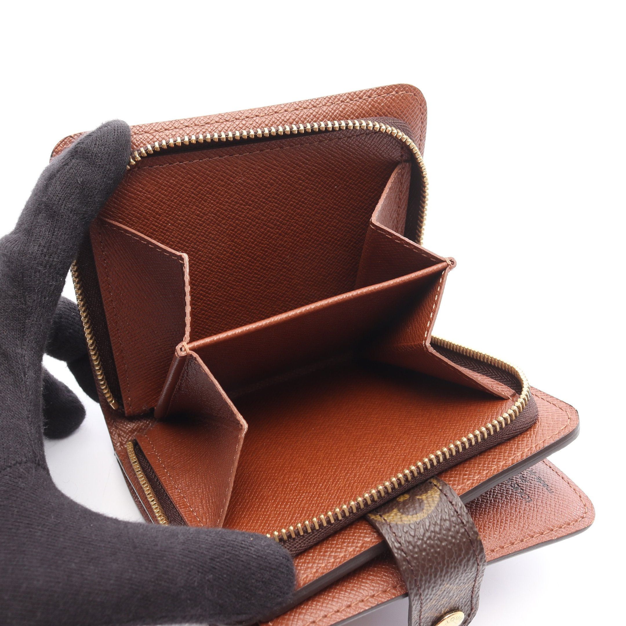 Louis Vuitton Louis Vuitton Compact Zip Monogram Bi-Fold Wallet Brown Size ONE SIZE - 4 Thumbnail