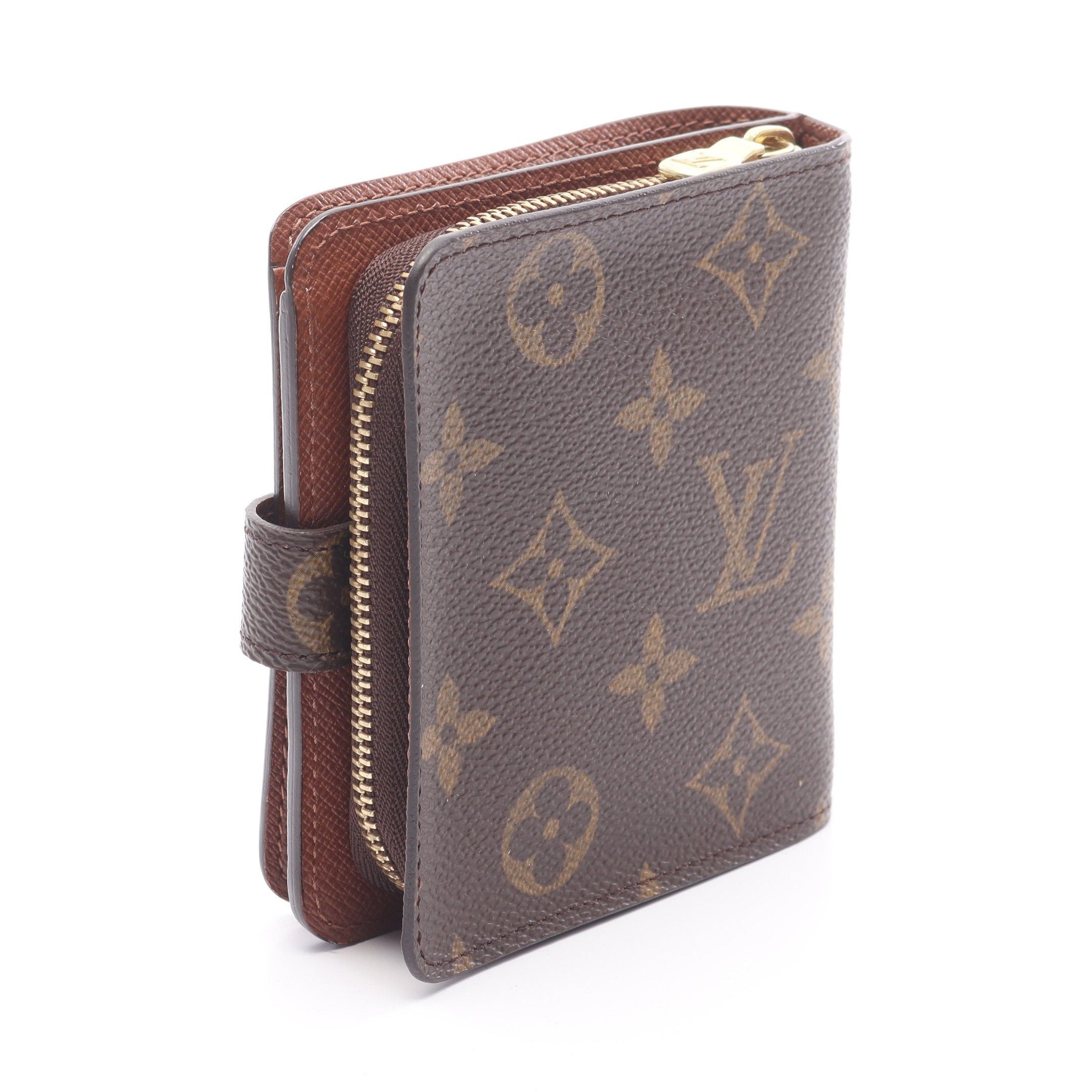 Louis Vuitton Louis Vuitton Compact Zip Monogram Bi-Fold Wallet Brown Size ONE SIZE - 2 Thumbnail
